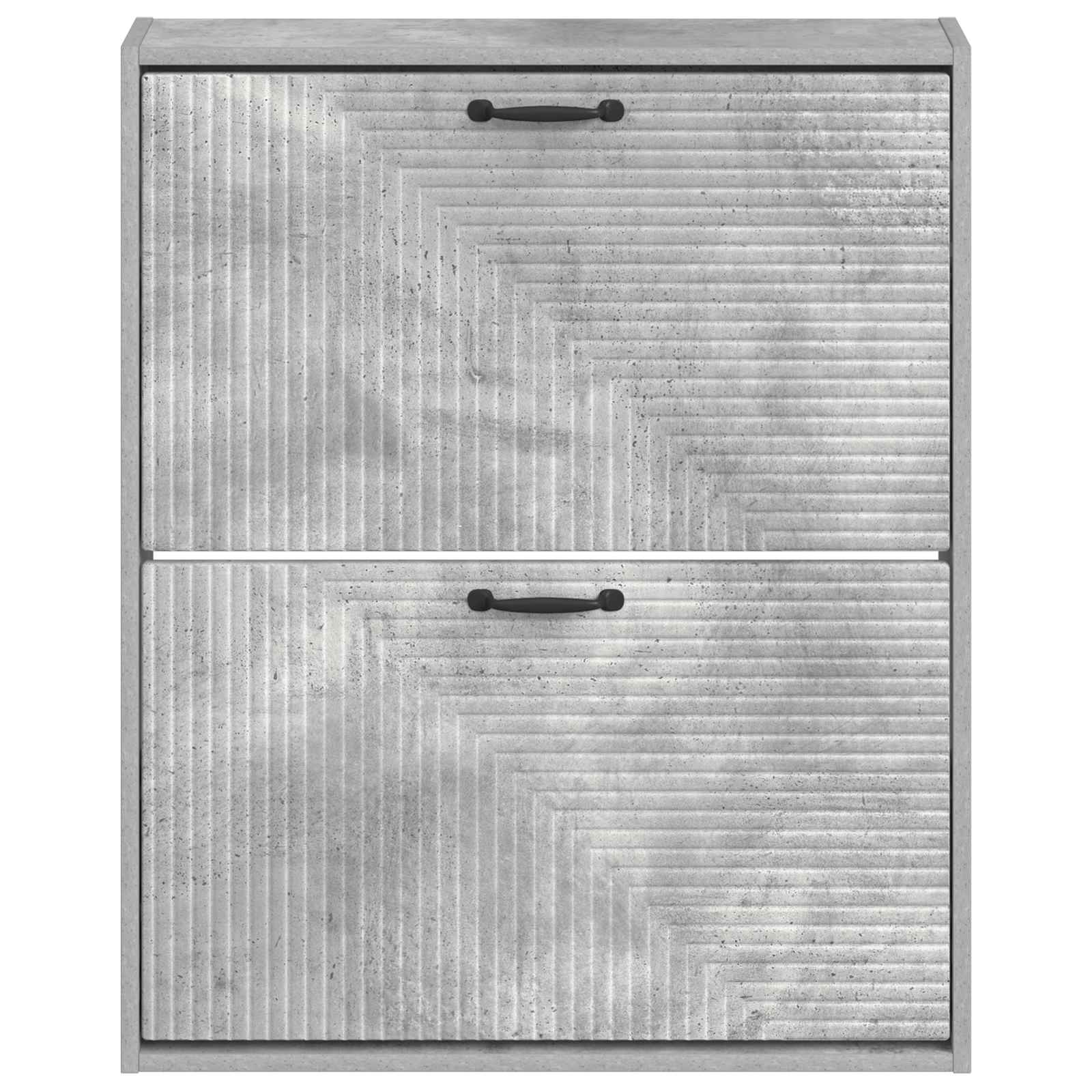 Wandmontierter Schuhschrank HAARLEM 71 x 17 x 86 cm Betongrau