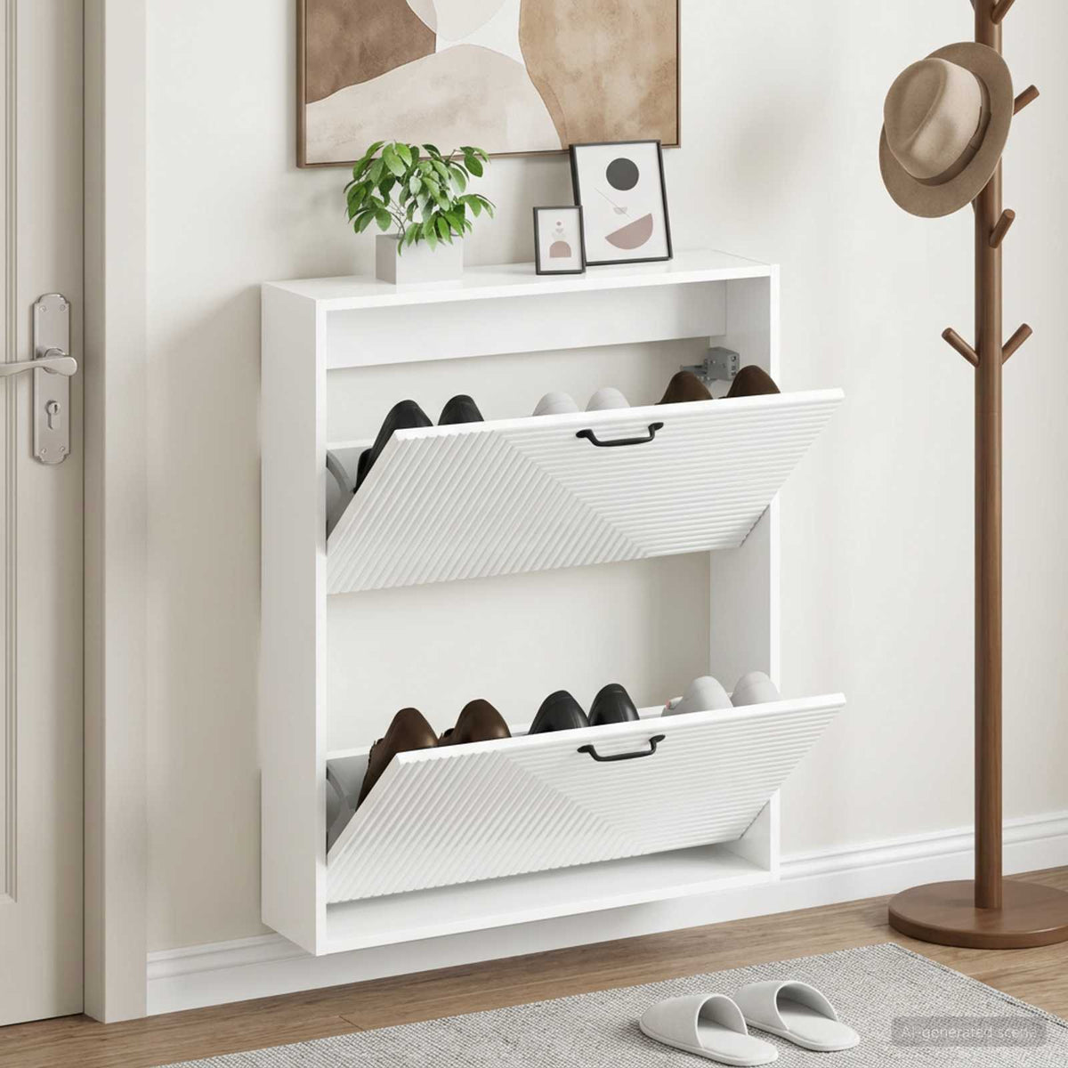 Wandmontierter Schuhschrank HAARLEM 71 x 17 x 86 cm