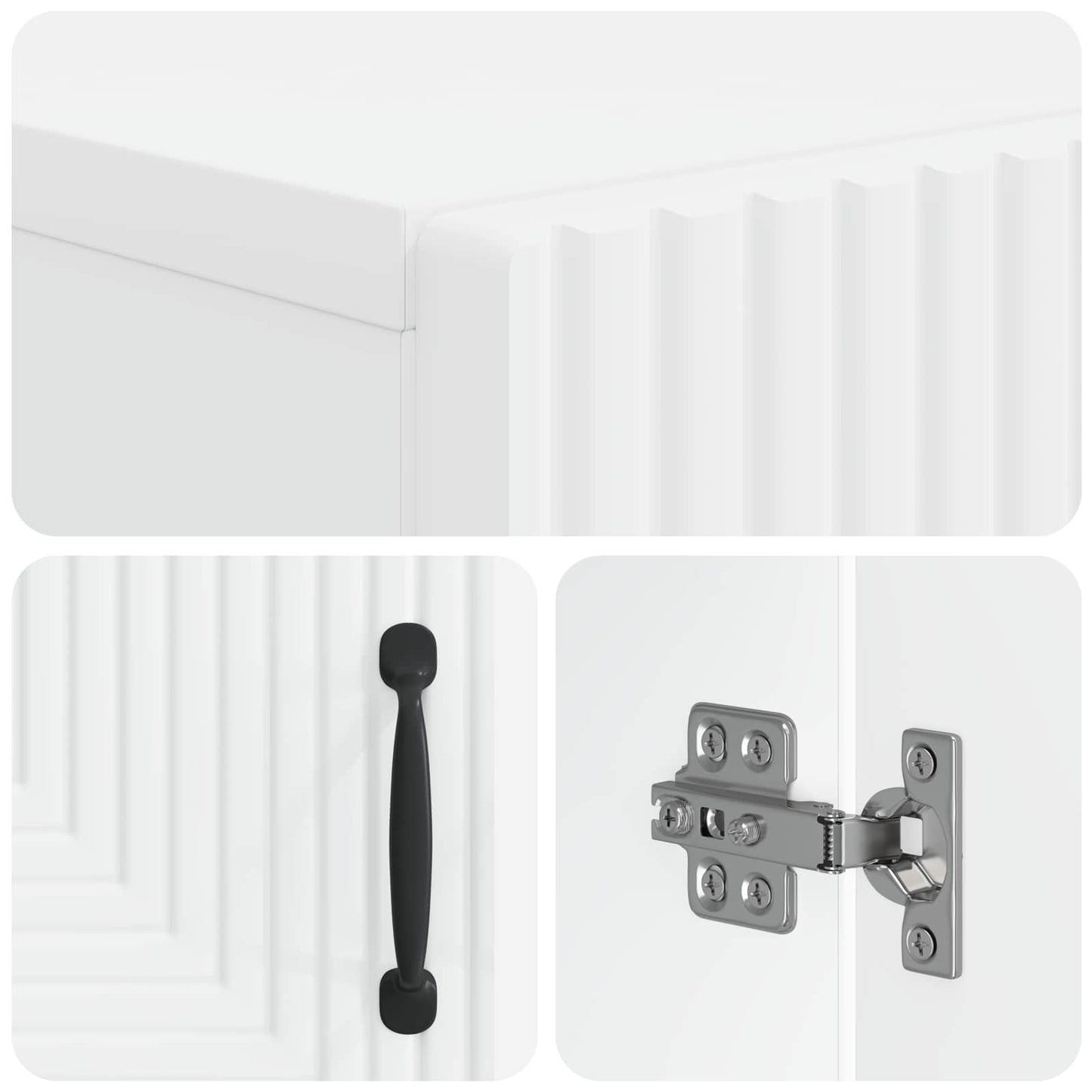 Schuhschrank HAARLEM 59,5 x 39,5 x 89,5 cm Holzwerkstoff Weiß