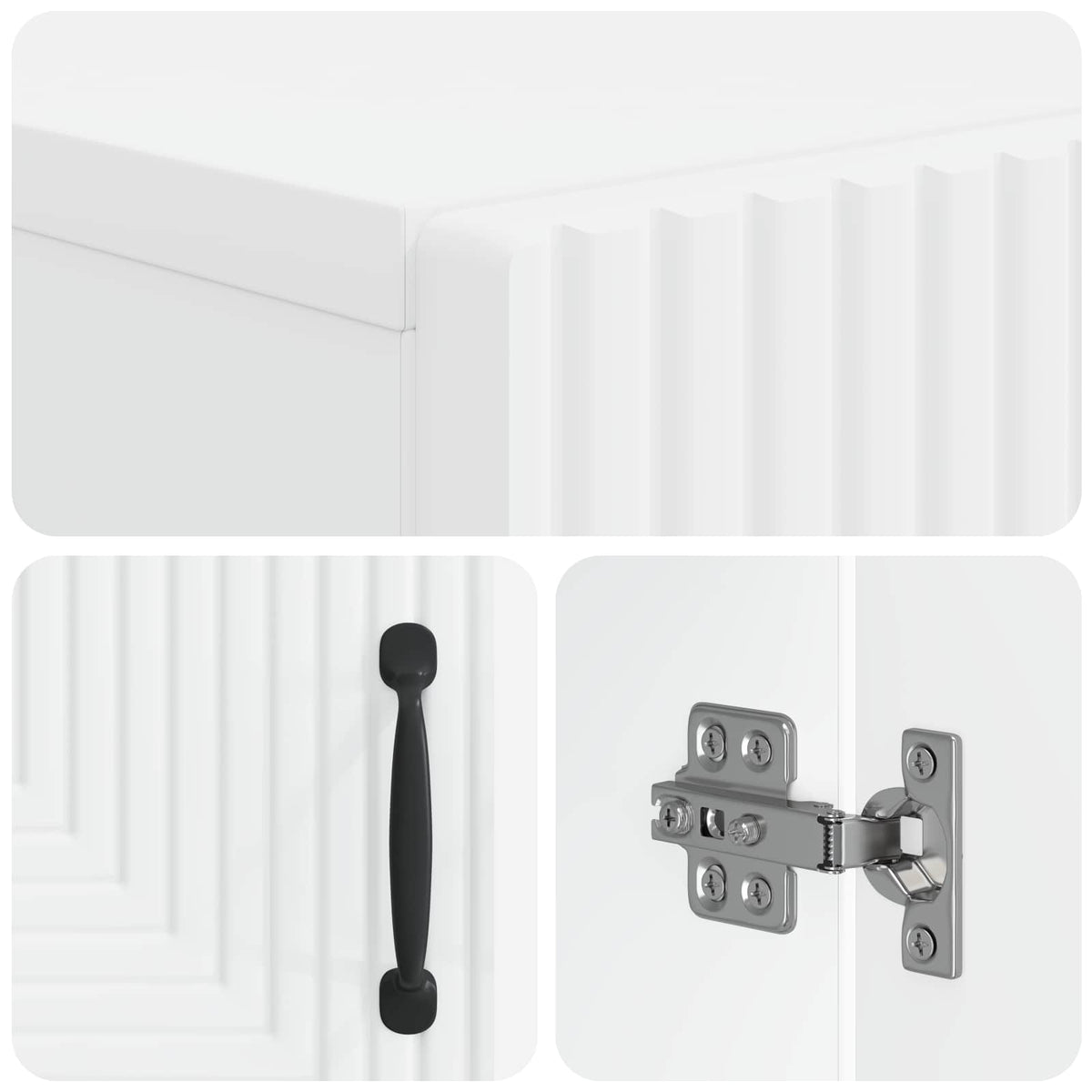 Schuhschrank HAARLEM 59,5 x 39,5 x 89,5 cm Holzwerkstoff Weiß