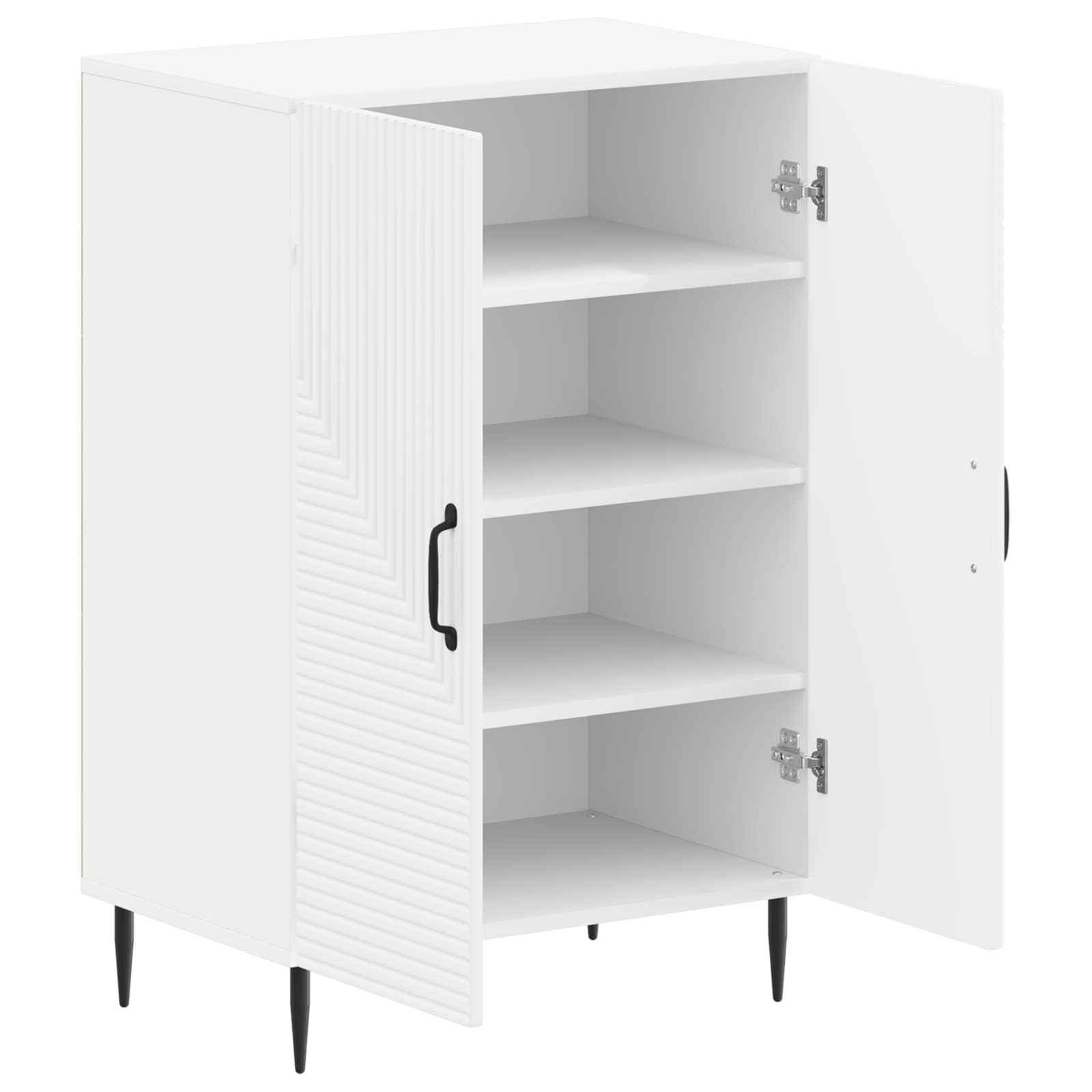 Schuhschrank HAARLEM 59,5 x 39,5 x 89,5 cm Holzwerkstoff Weiß