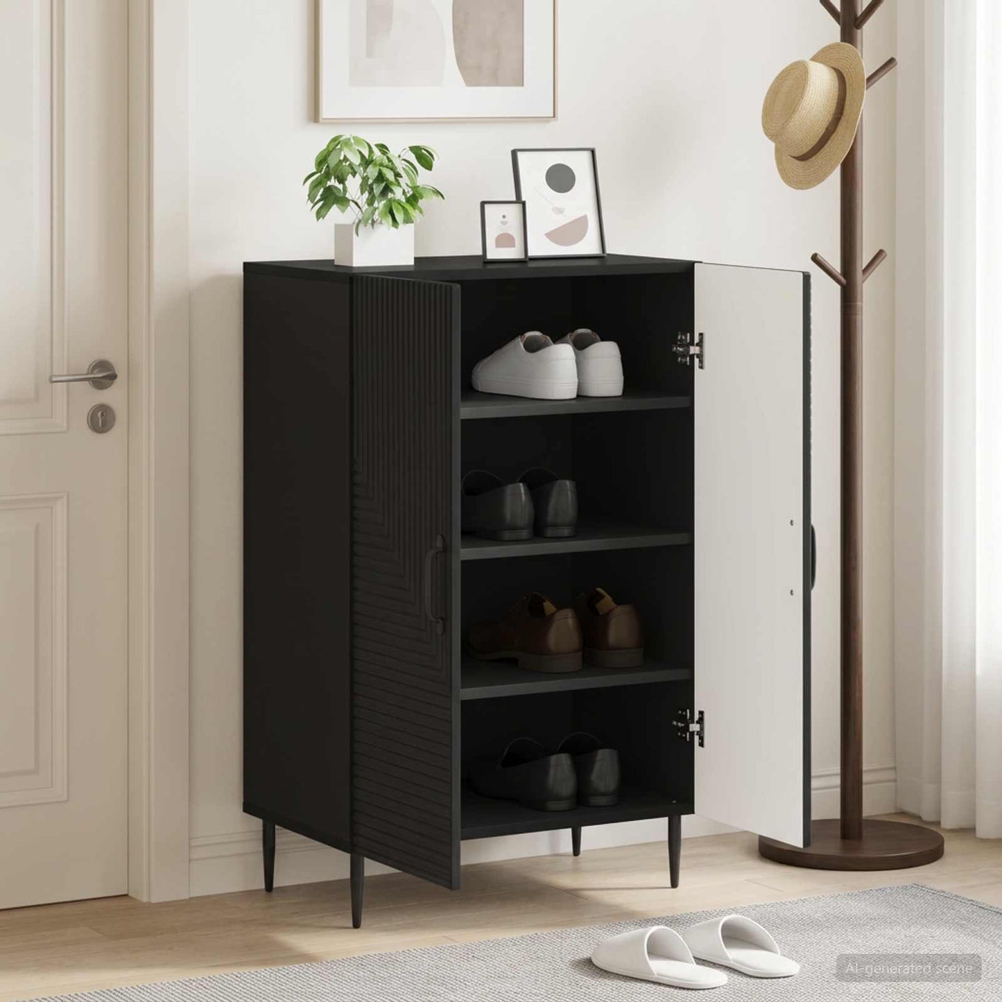 Schuhschrank HAARLEM 59,5 x 39,5 x 89,5 cm Holzwerkstoff