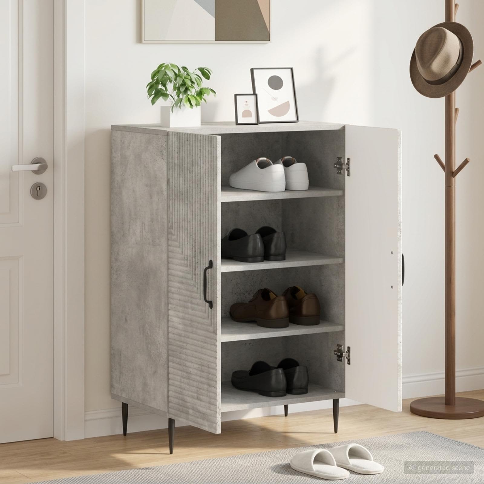 Schuhschrank HAARLEM 59,5 x 39,5 x 89,5 cm Holzwerkstoff