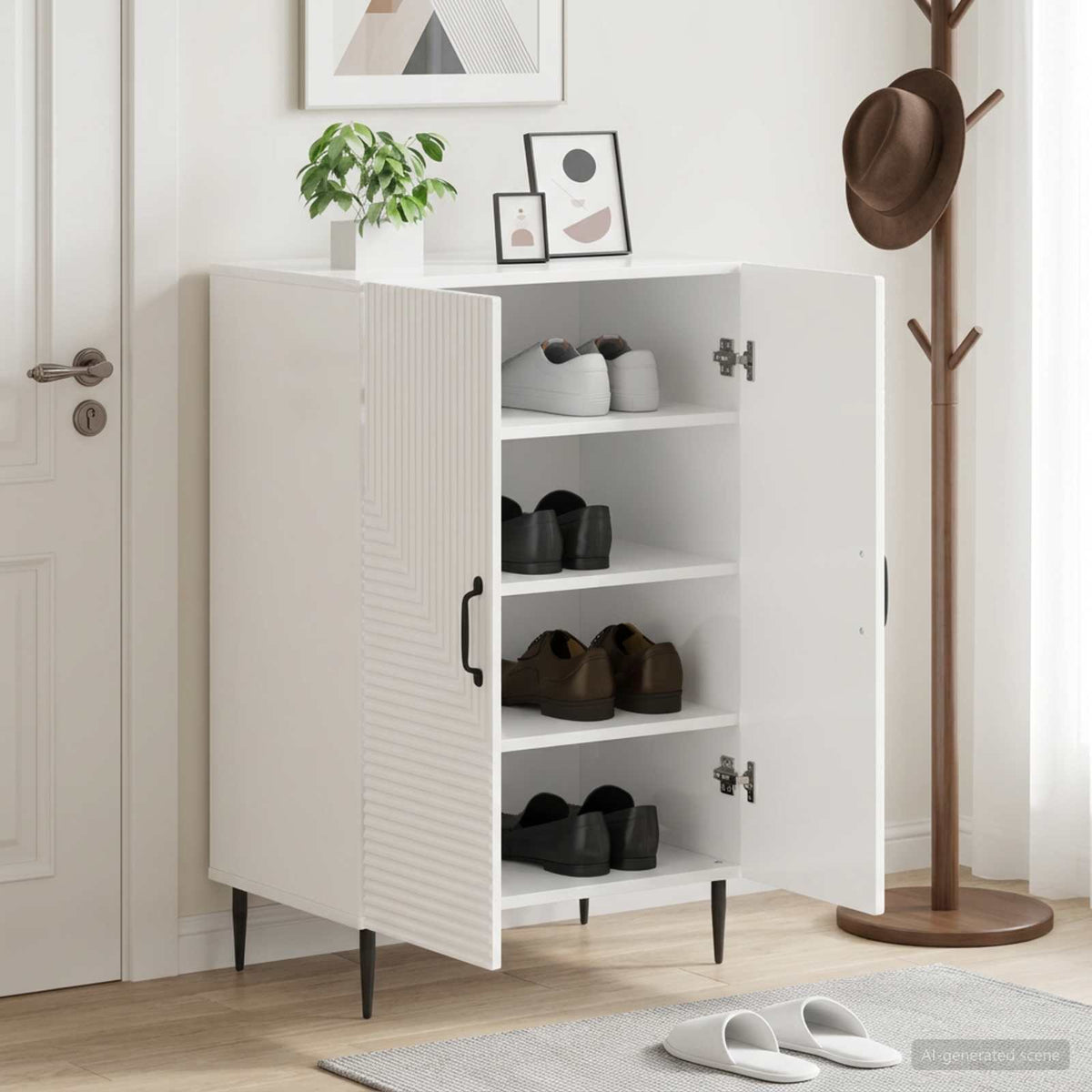 Schuhschrank HAARLEM 59,5 x 39,5 x 89,5 cm Holzwerkstoff
