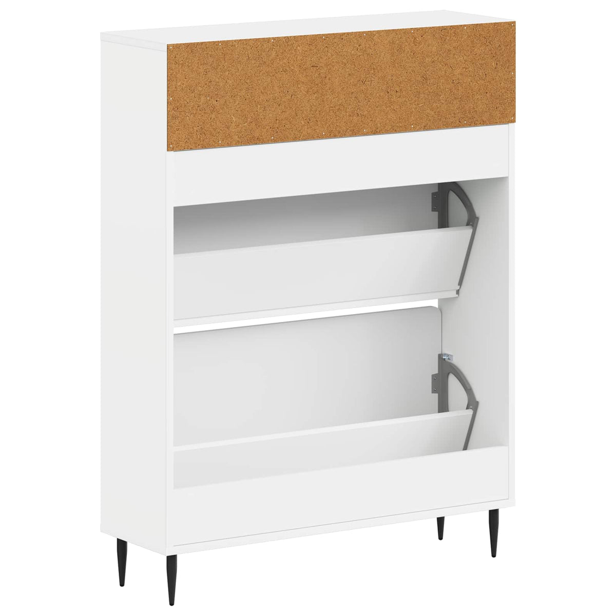 Schuhschrank HAARLEM 78 x 24 x 103 cm Holzwerkstoff Weiß