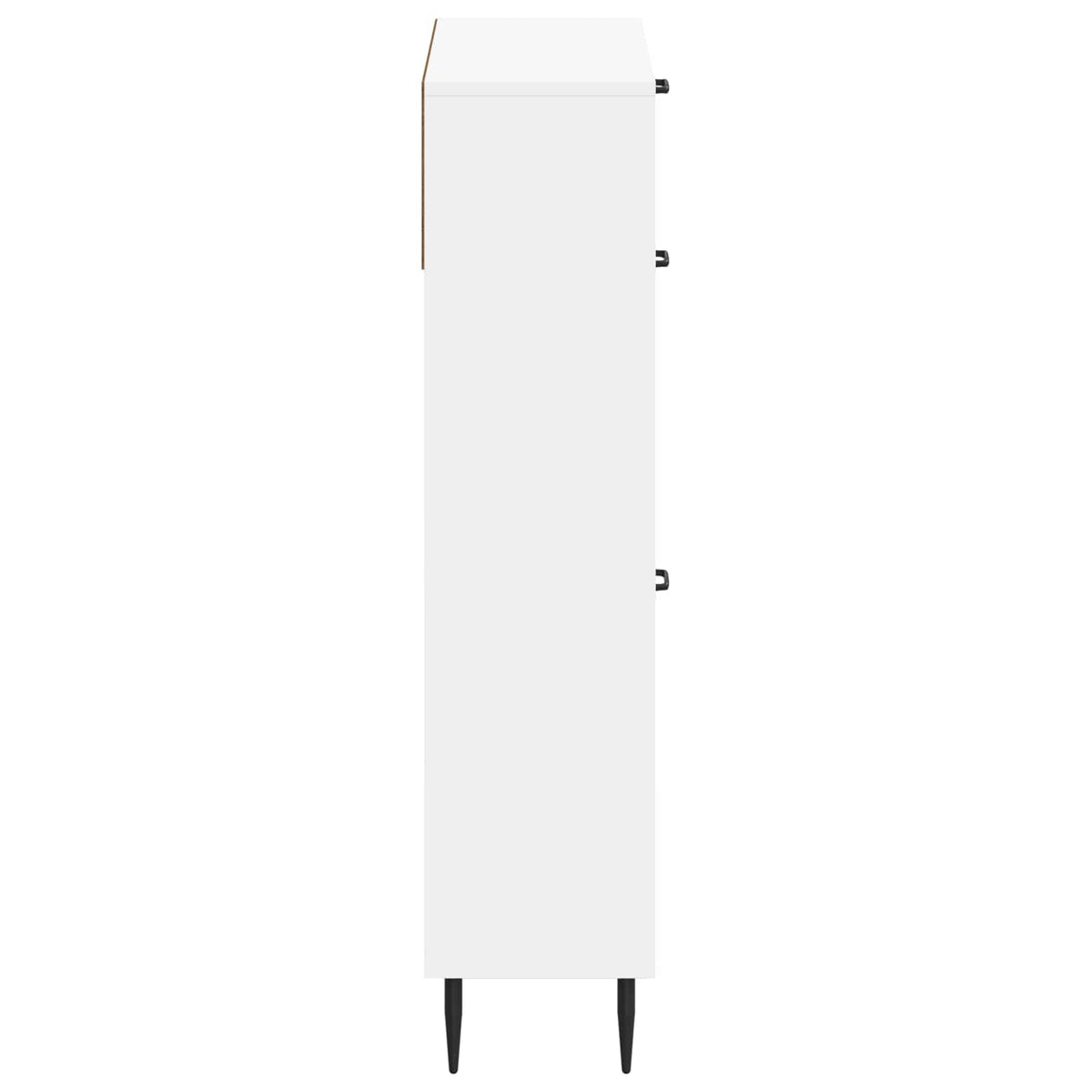 Schuhschrank HAARLEM 78 x 24 x 103 cm Holzwerkstoff Weiß