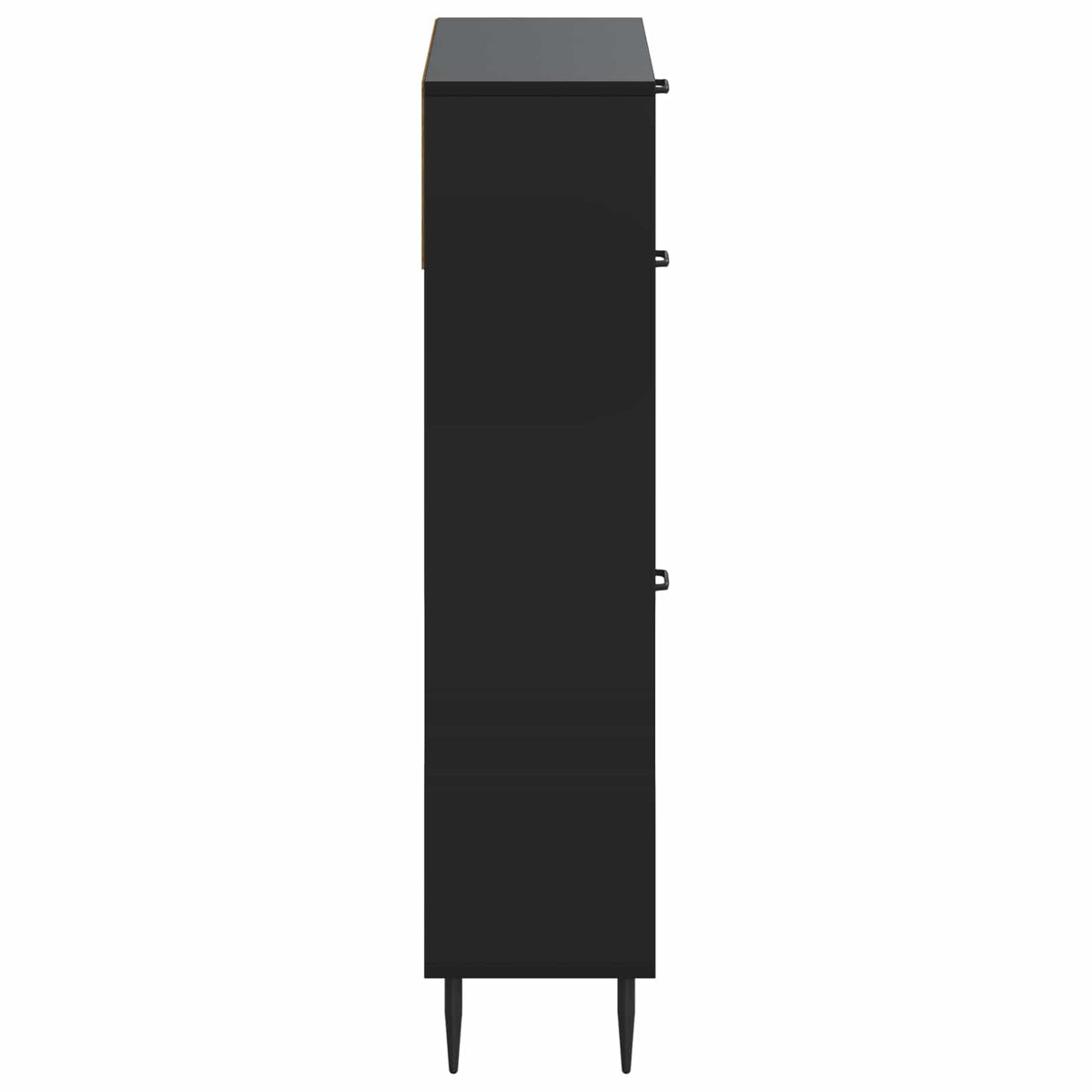 Schuhschrank HAARLEM 78 x 24 x 103 cm Holzwerkstoff Schwarz