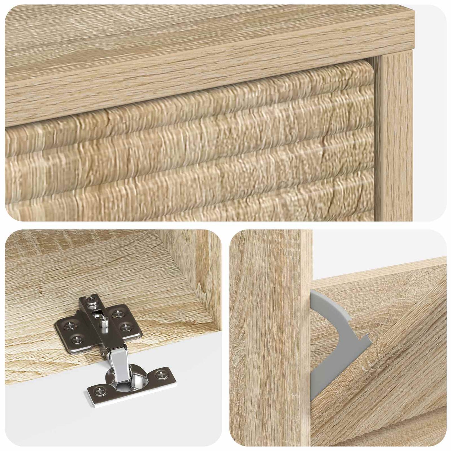 Schuhschrank HAARLEM 78 x 24 x 103 cm Holzwerkstoff