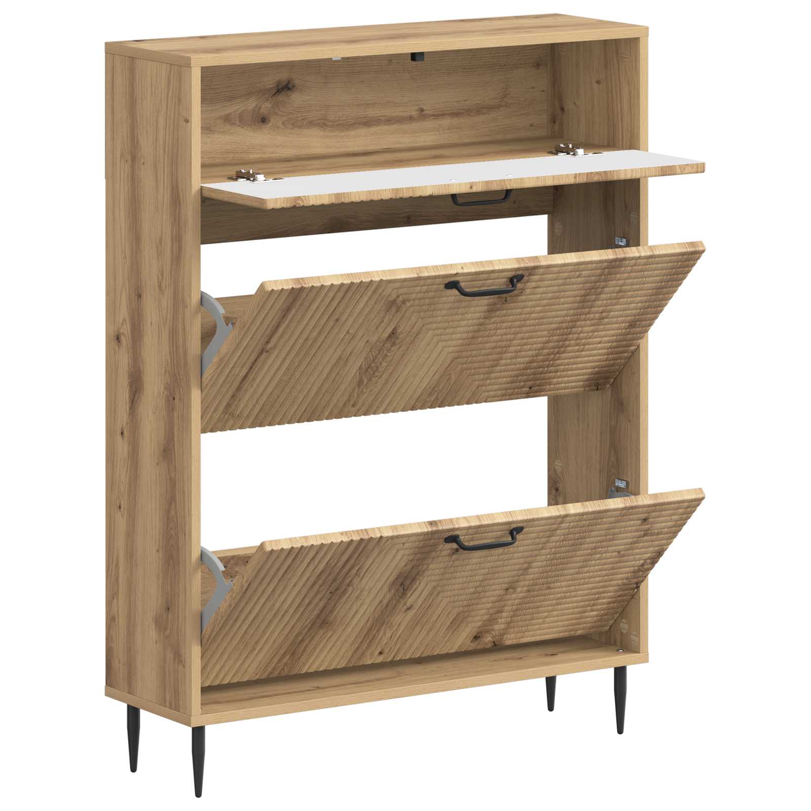 Schuhschrank HAARLEM 78 x 24 x 103 cm Holzwerkstoff