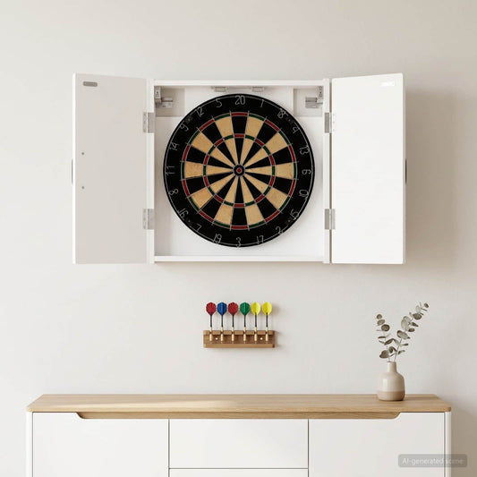 Dartboard Schrank UTRECHT Weiß 52,5 x 10,5 x 53,5 cm