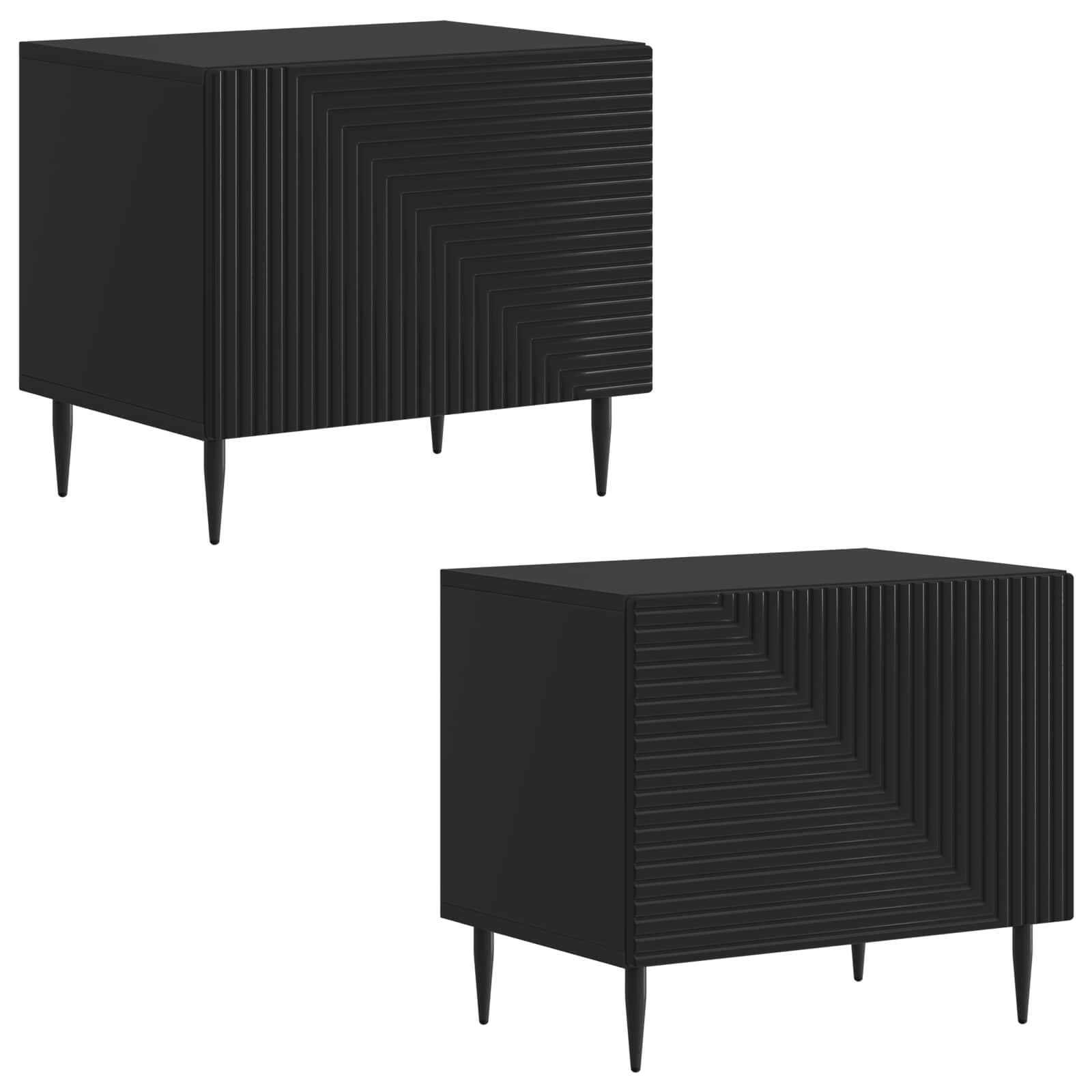 TV-Schrank Schwarz Holzwerkstoff