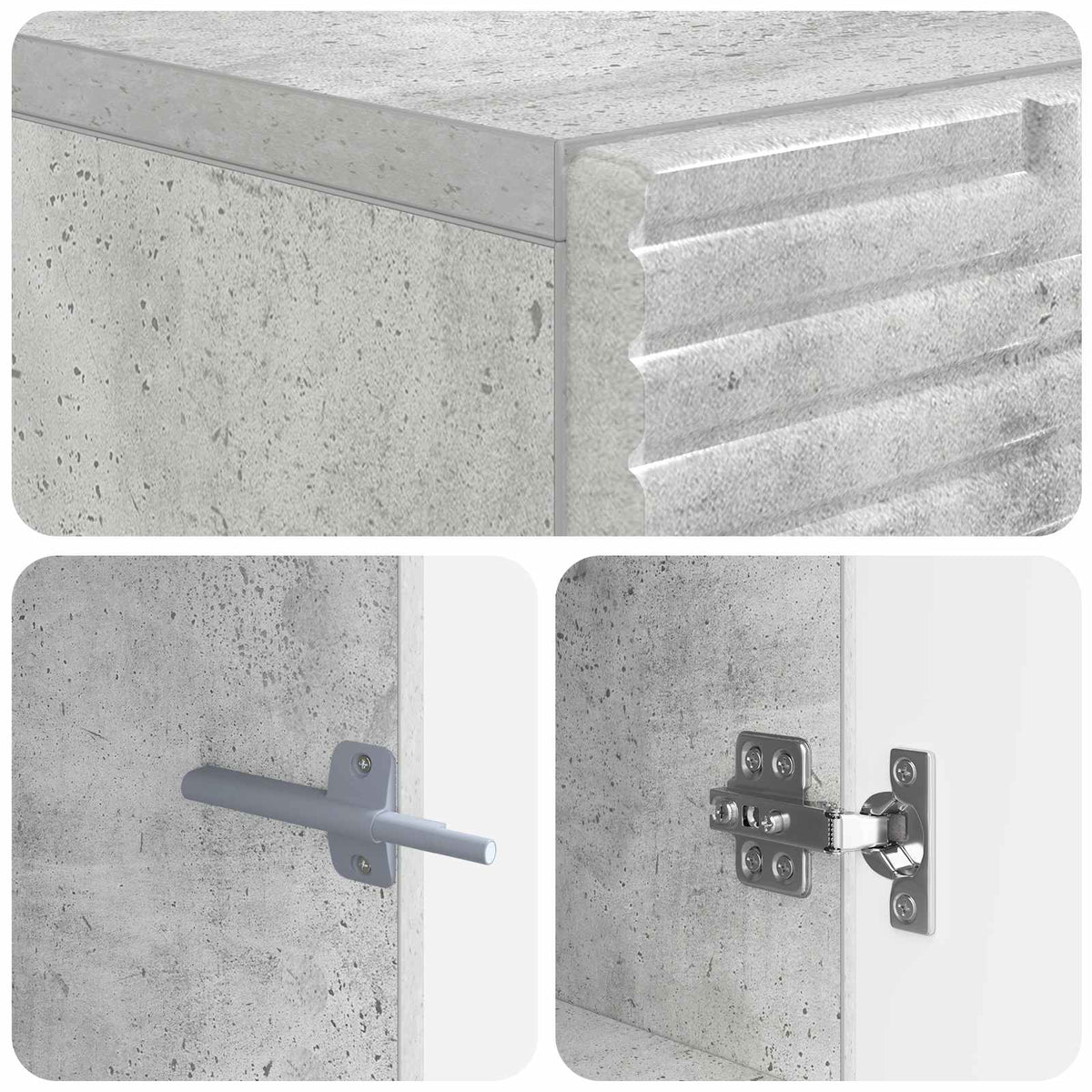 TV-Schrank Betongrau Holzwerkstoff
