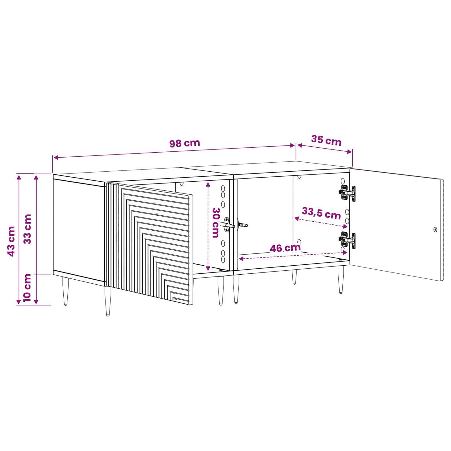 TV-Schrank Artisan-Eiche Holzwerkstoff