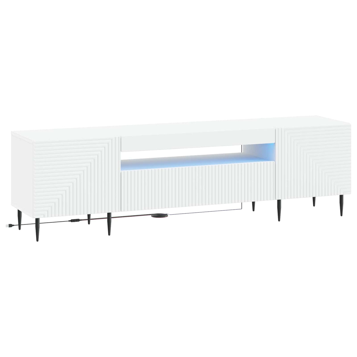 LED-TV-Schrank Weiß Holzwerkstoff