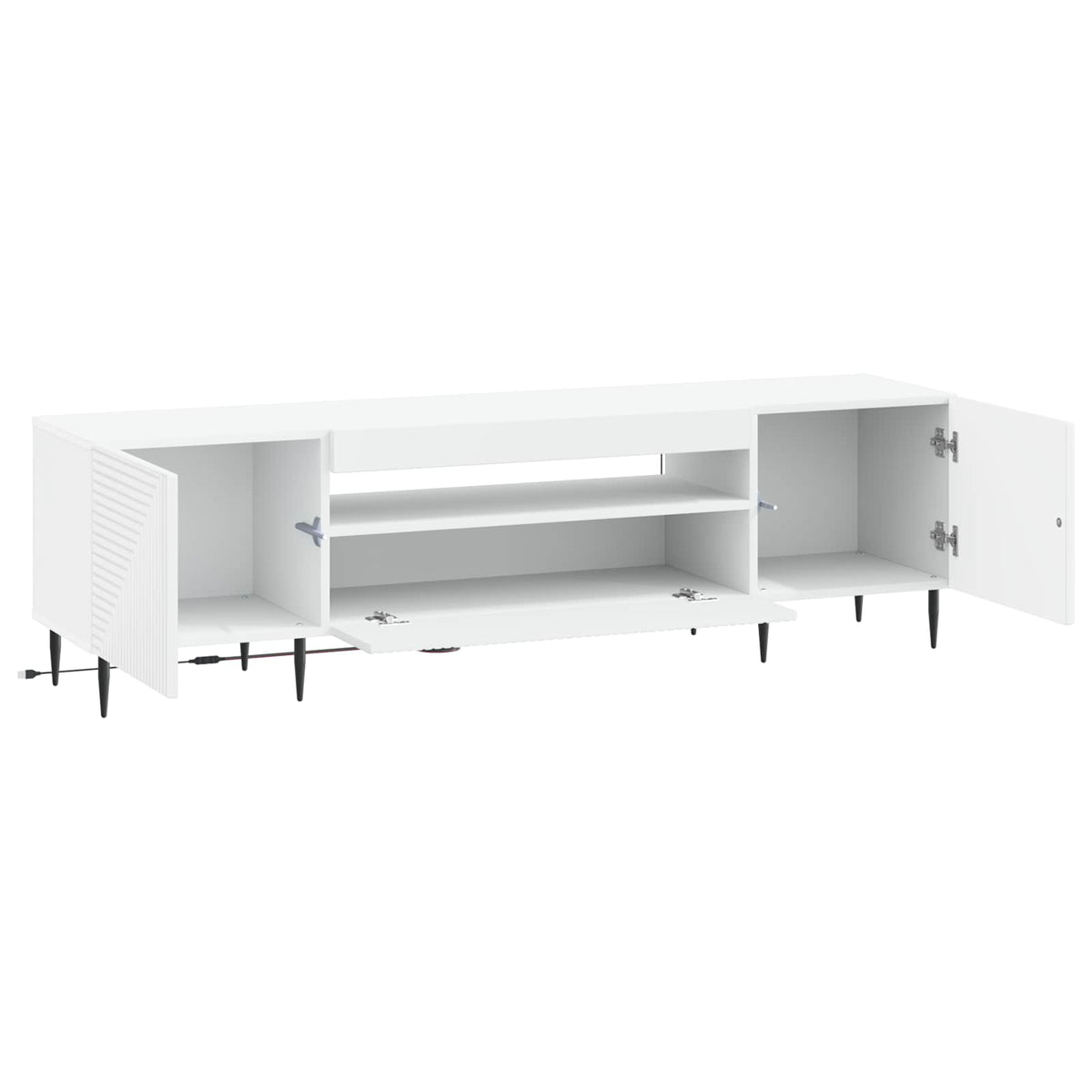 LED-TV-Schrank Weiß Holzwerkstoff