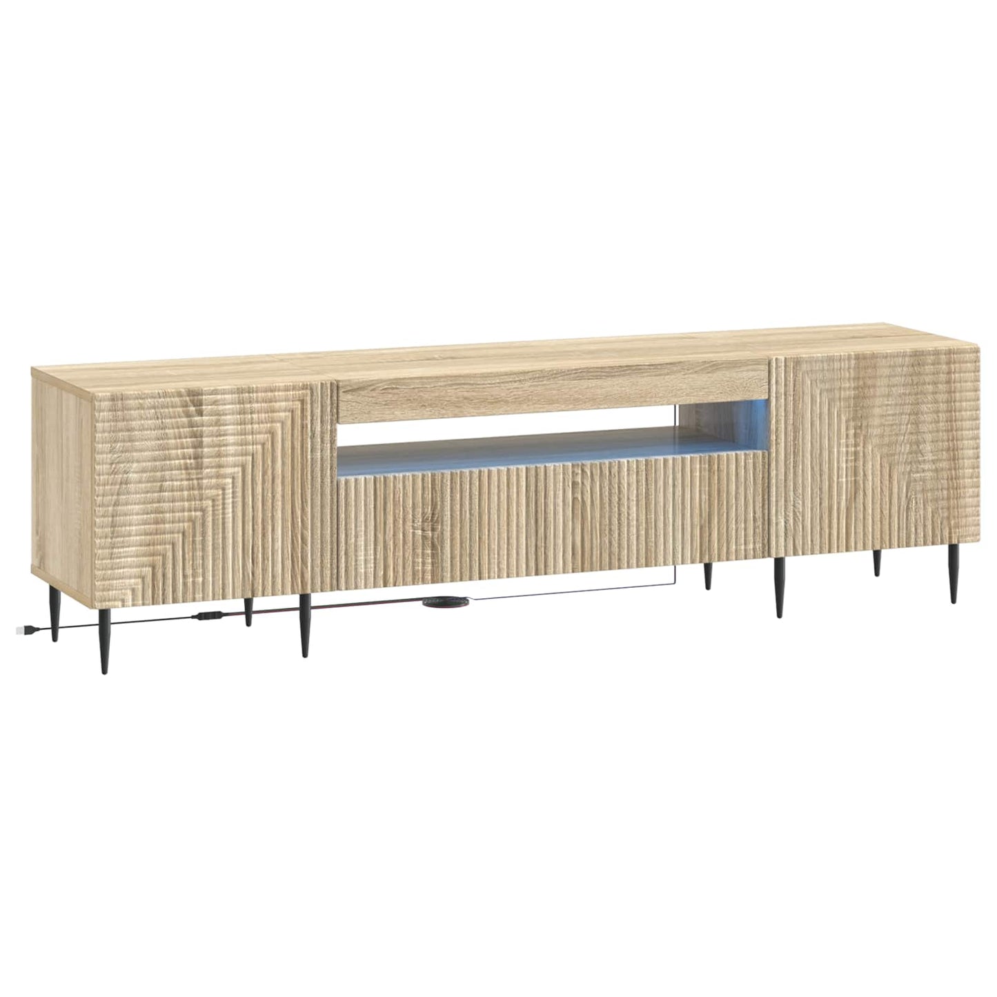 LED-TV-Schrank Sonoma-Eiche Holzwerkstoff
