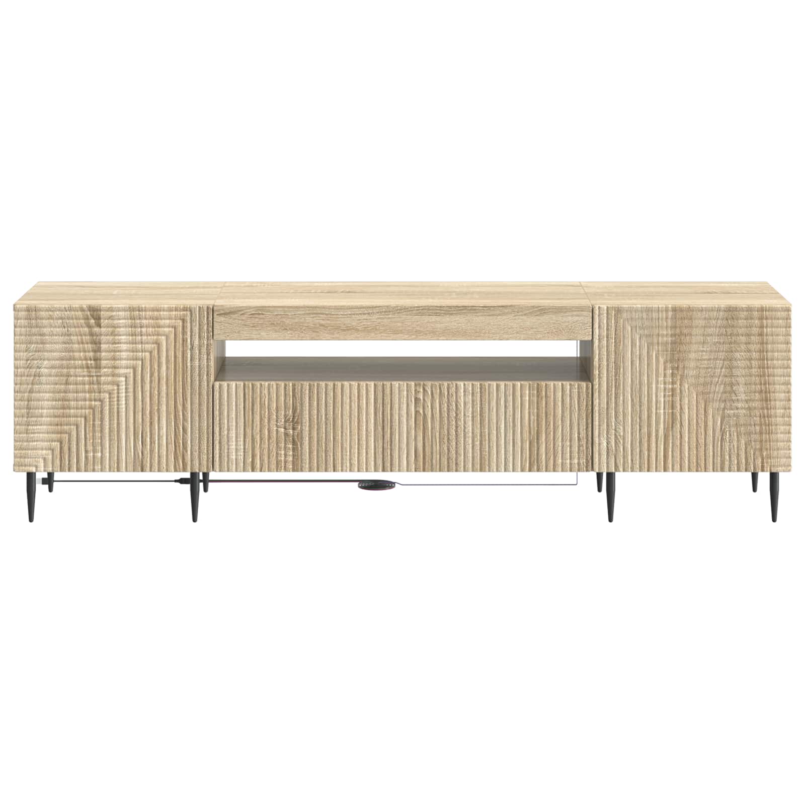 LED-TV-Schrank Sonoma-Eiche Holzwerkstoff