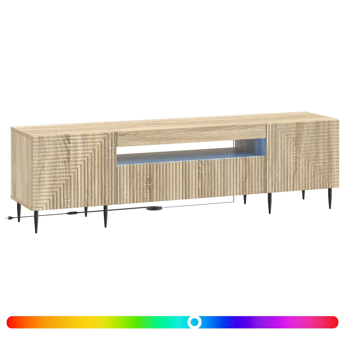 LED-TV-Schrank Sonoma-Eiche Holzwerkstoff