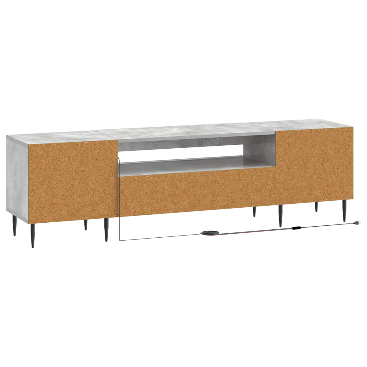 LED-TV-Schrank Betongrau Holzwerkstoff