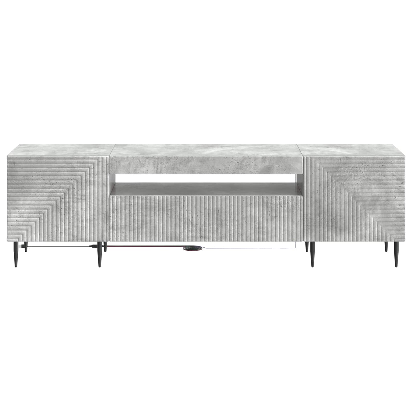 LED-TV-Schrank Betongrau Holzwerkstoff