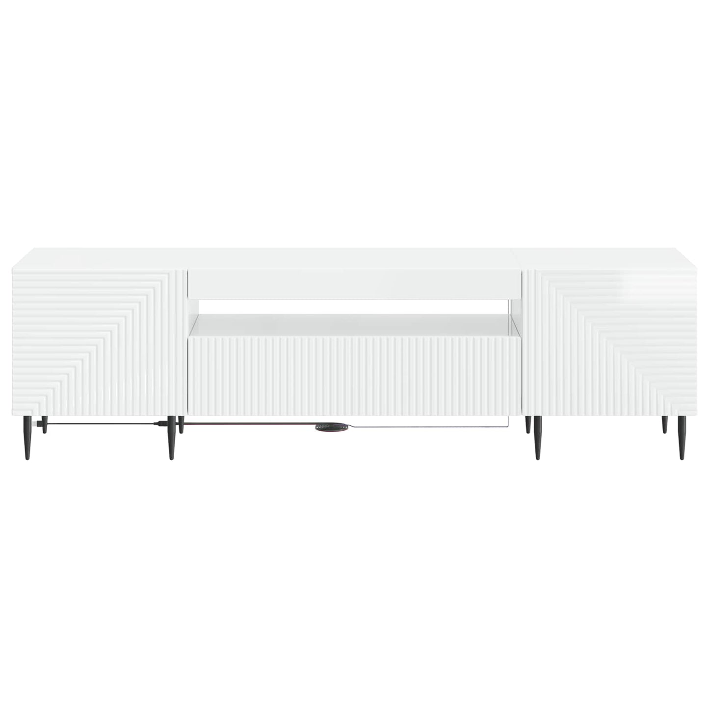 LED-TV-Schrank Hochglanz Weiß Holzwerkstoff