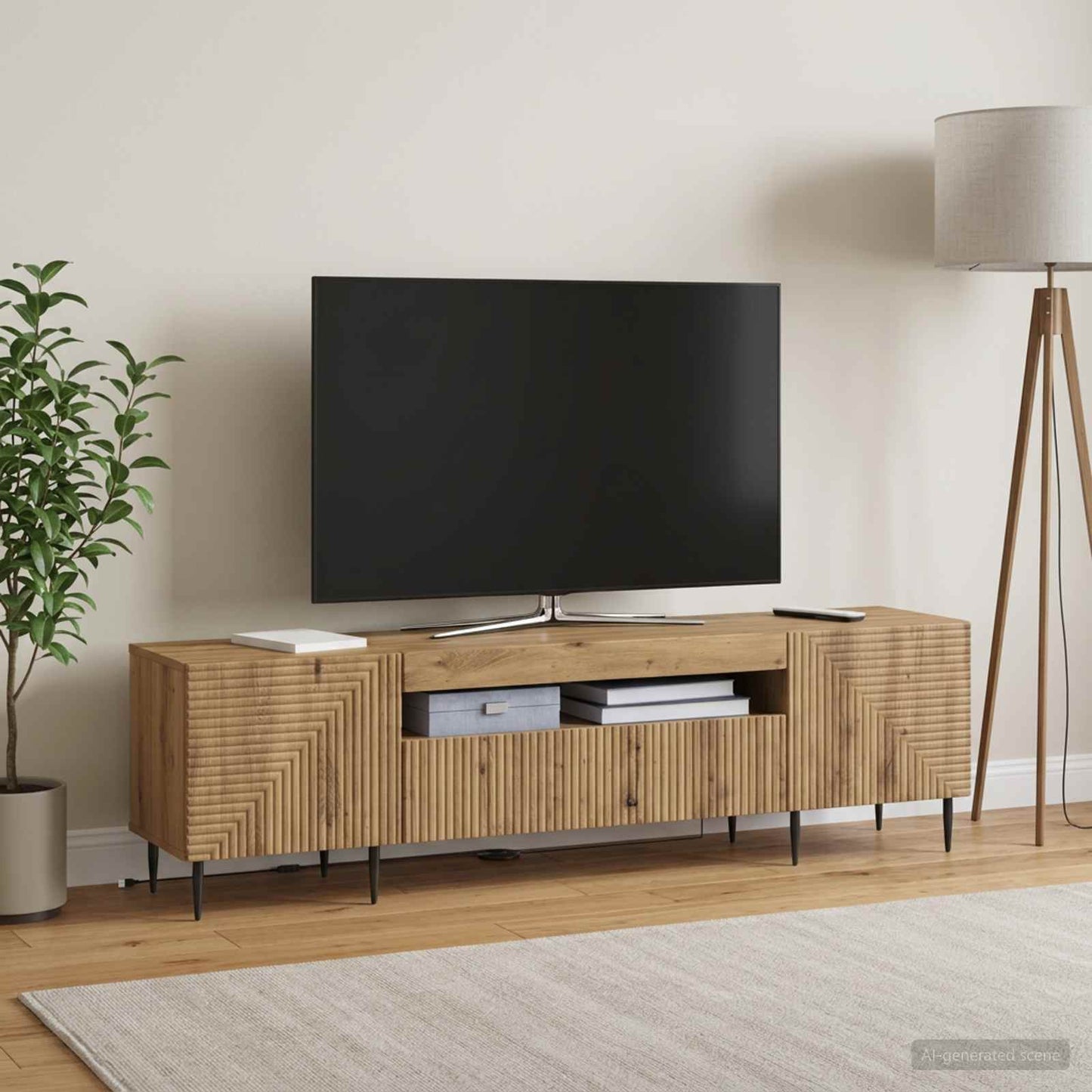LED-TV-Schrank Artisan-Eiche Holzwerkstoff