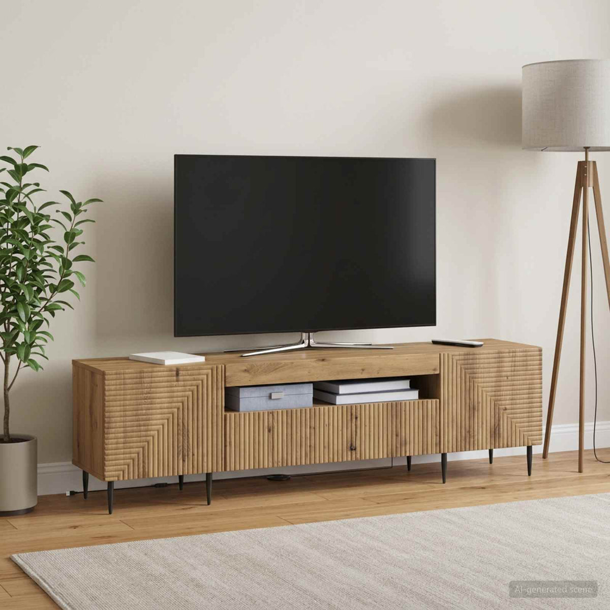 LED-TV-Schrank Artisan-Eiche Holzwerkstoff