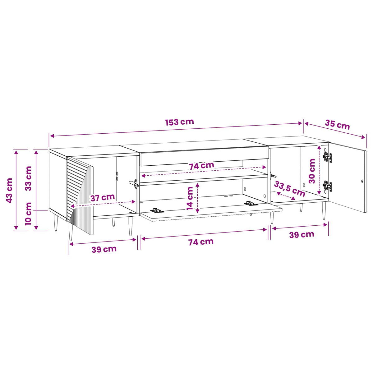 LED-TV-Schrank Artisan-Eiche Holzwerkstoff