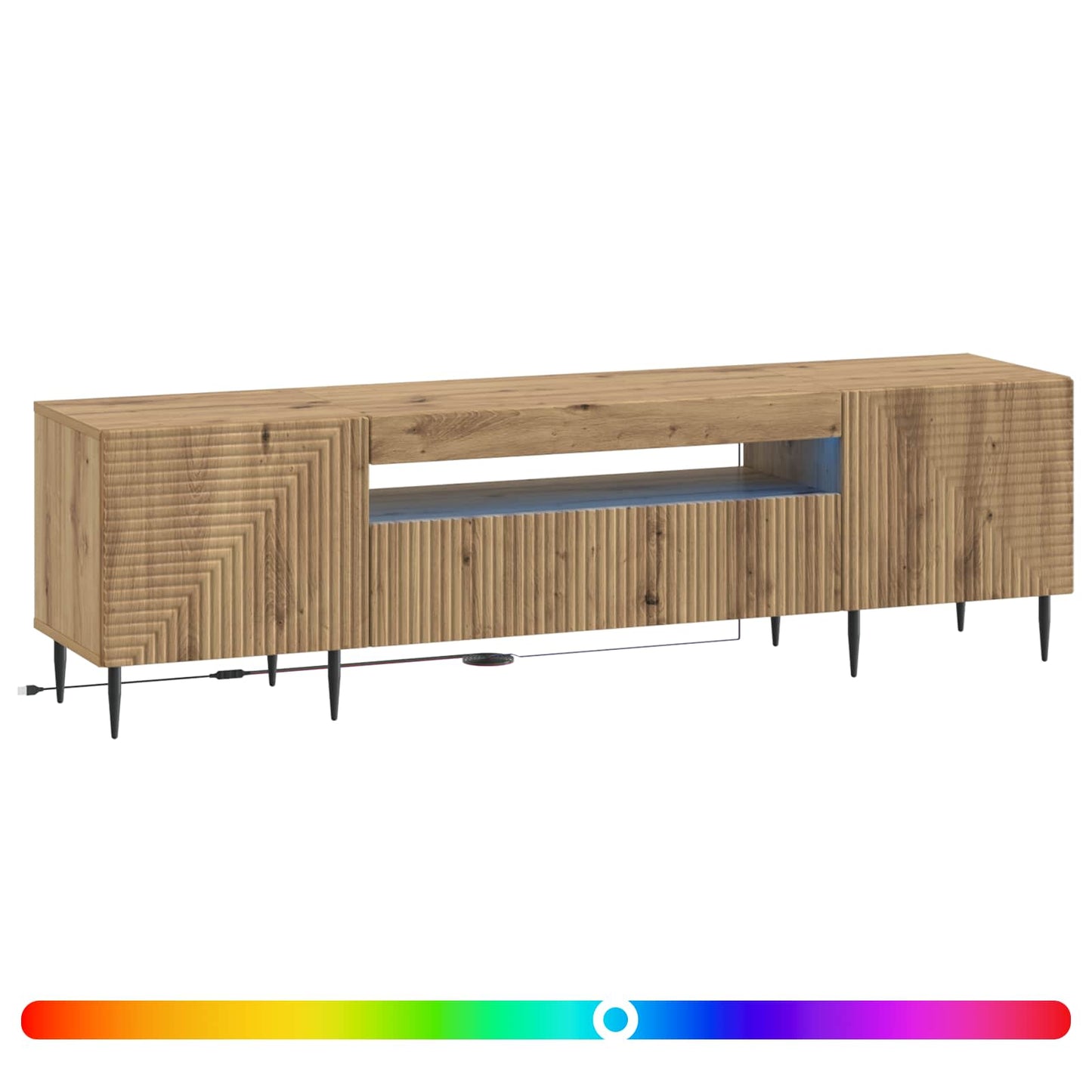 LED-TV-Schrank Artisan-Eiche Holzwerkstoff