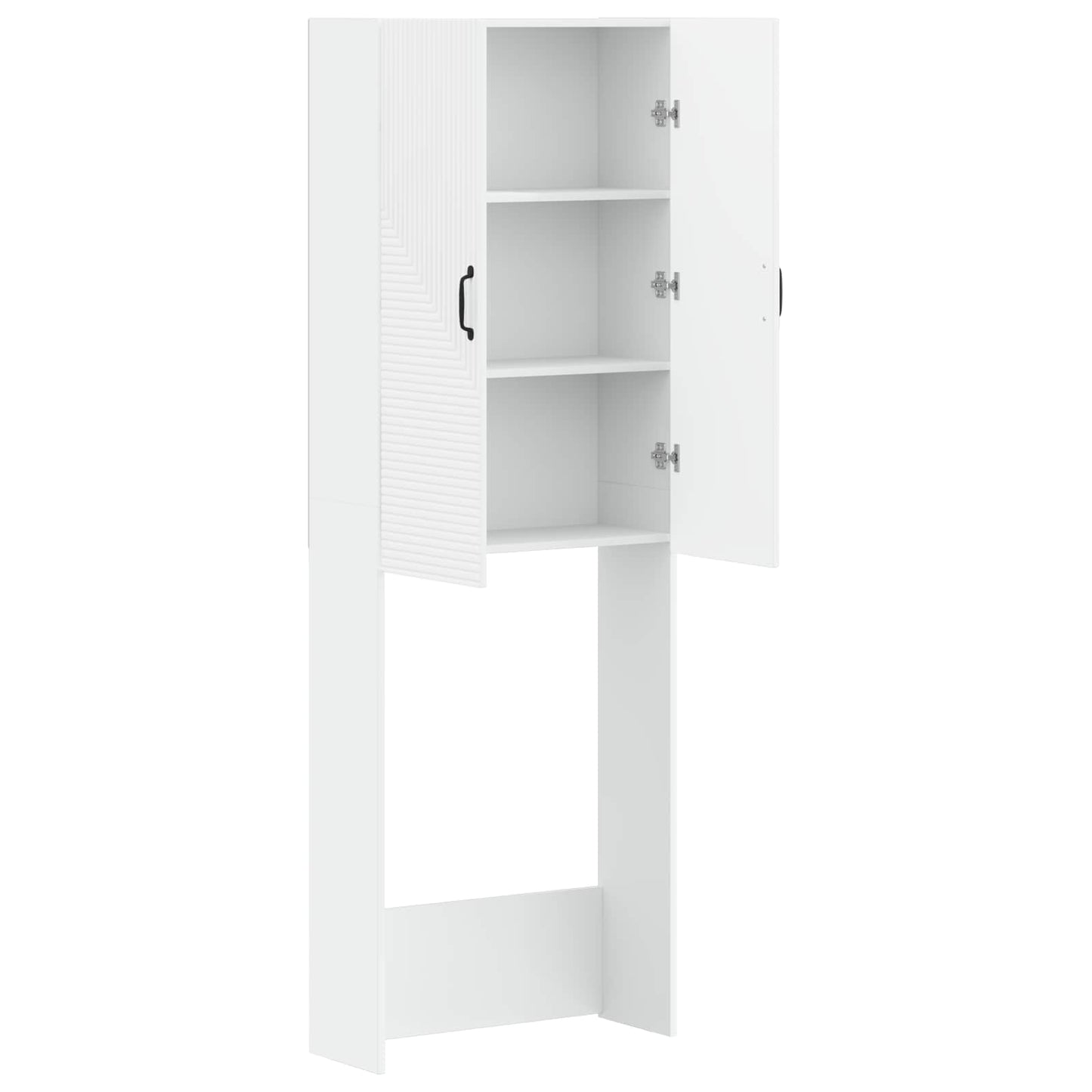 Toilettenschrank HAARLEM Weiß 66 x 25,5 x 190 cm Holzwerkstoff