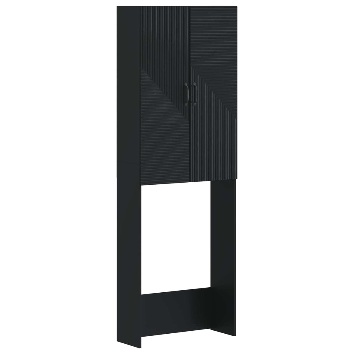 Toilettenschrank HAARLEM Schwarz 66 x 25,5 x 190 cm