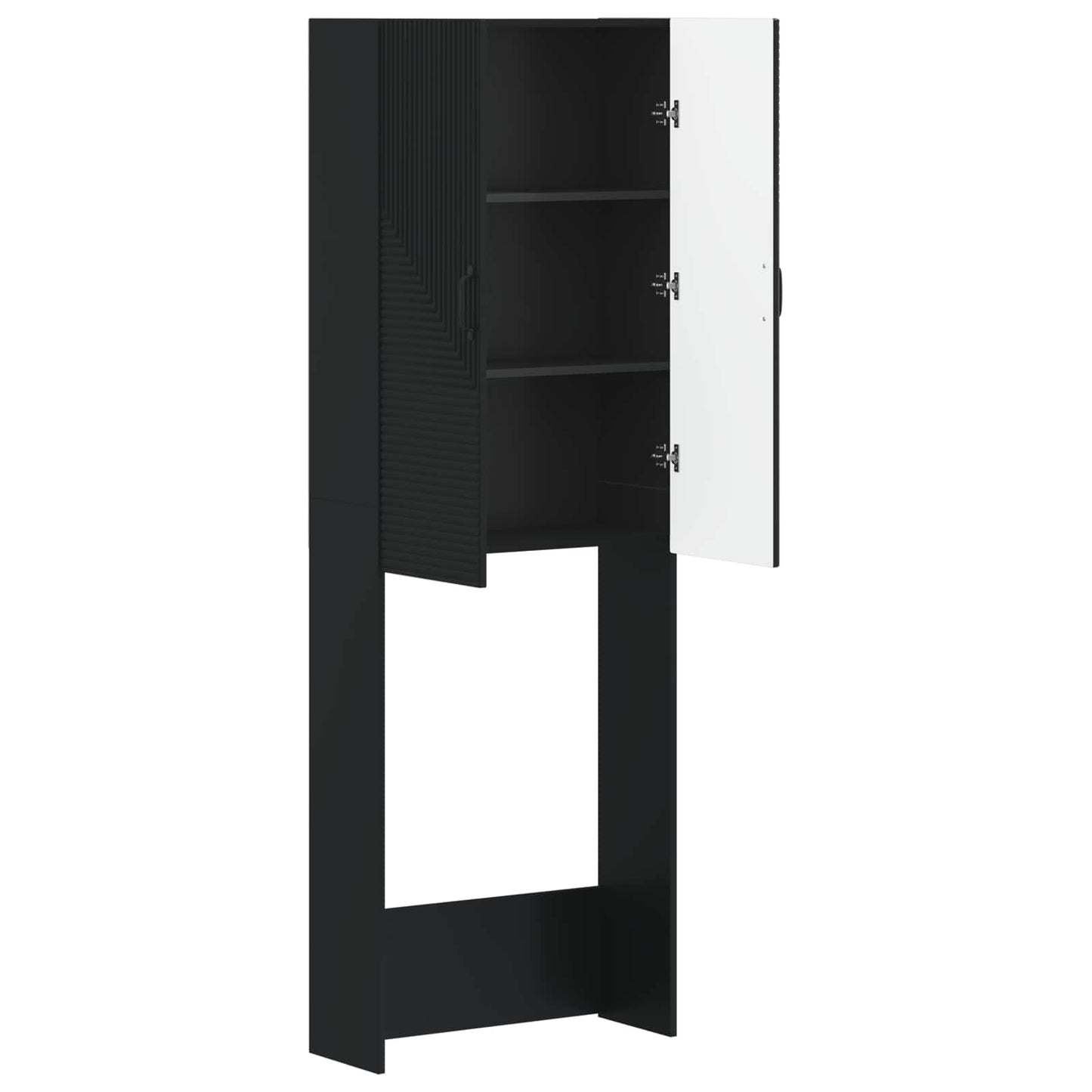 Toilettenschrank HAARLEM Schwarz 66 x 25,5 x 190 cm