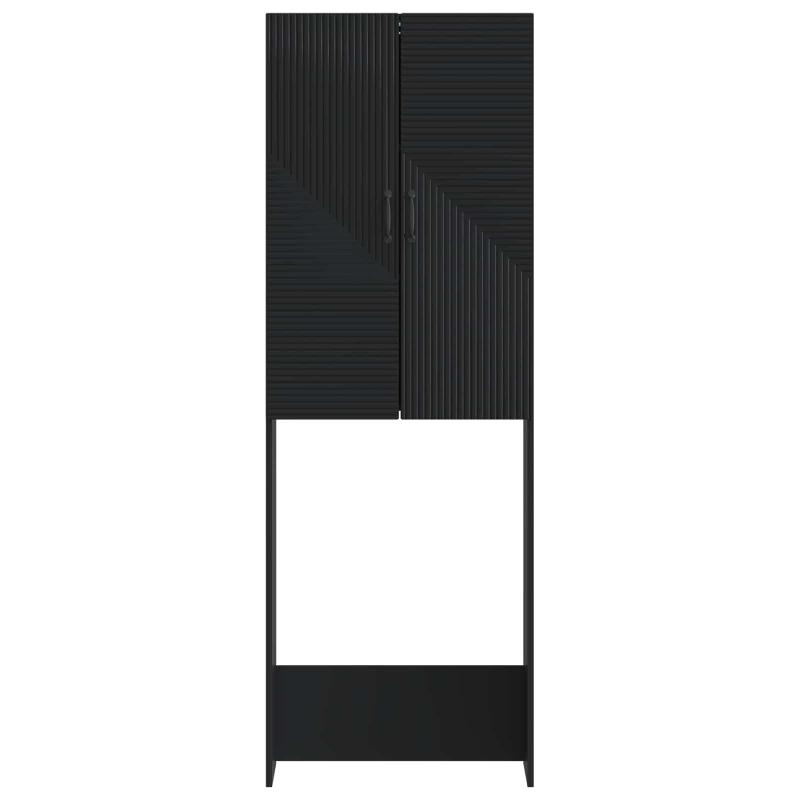 Toilettenschrank HAARLEM Schwarz 66 x 25,5 x 190 cm