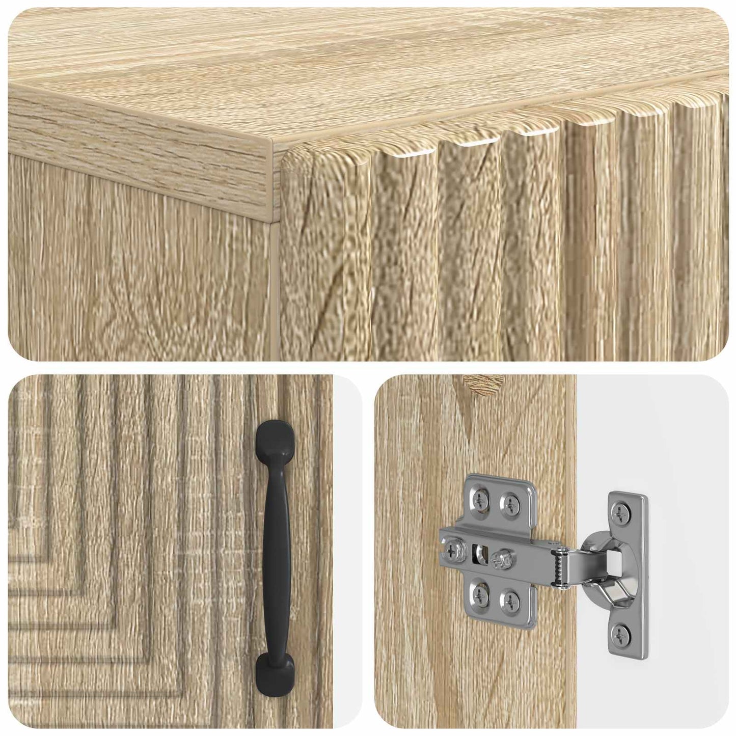 Toilettenschrank HAARLEM Sonoma-Eiche 66 x 25,5 x 190 cm