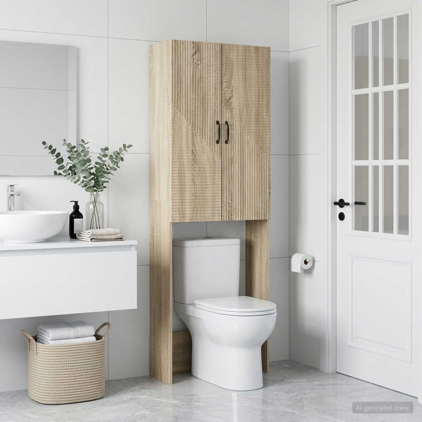 Toilettenschrank HAARLEM Sonoma-Eiche 66 x 25,5 x 190 cm