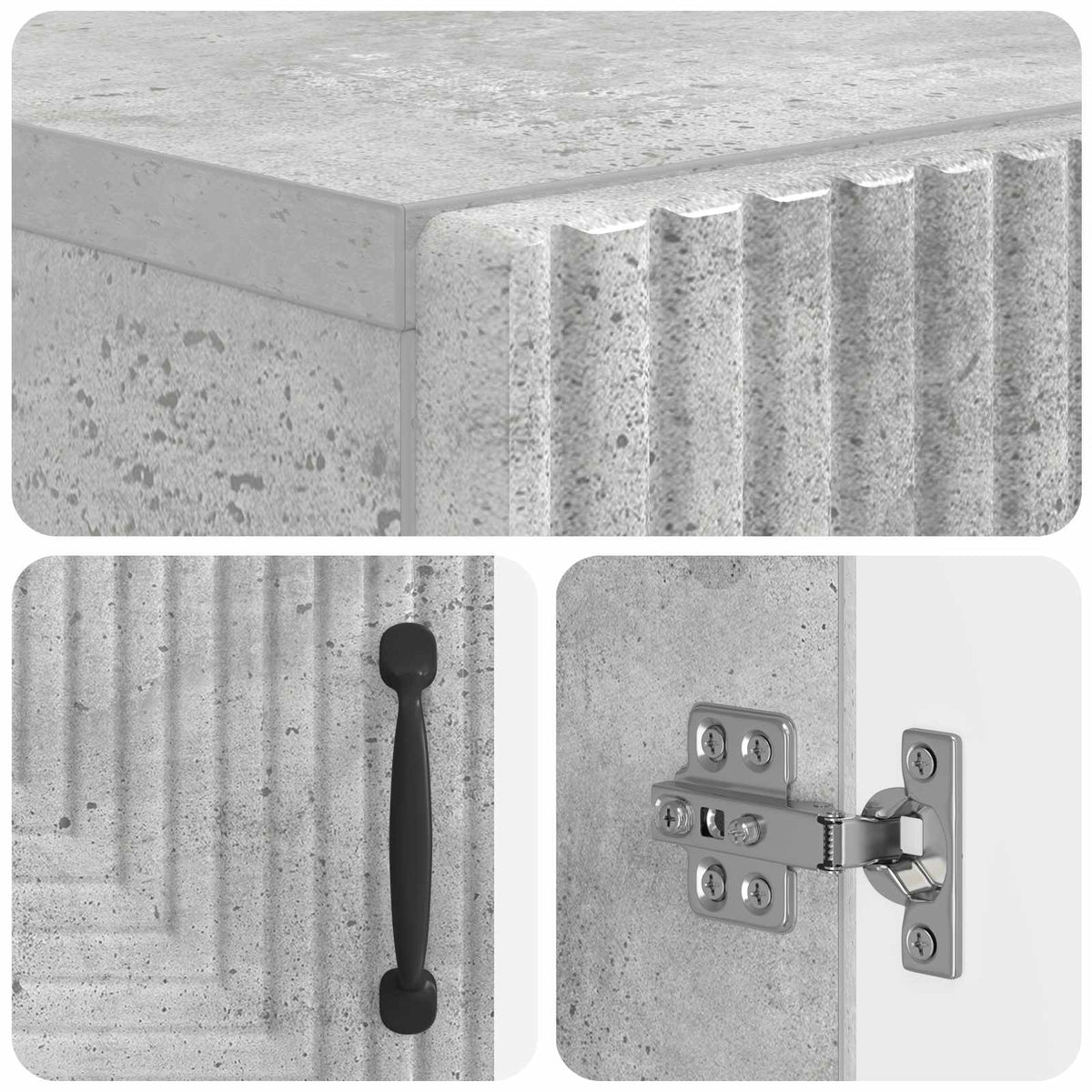 Toilettenschrank HAARLEM Betongrau 66 x 25,5 x 190 cm