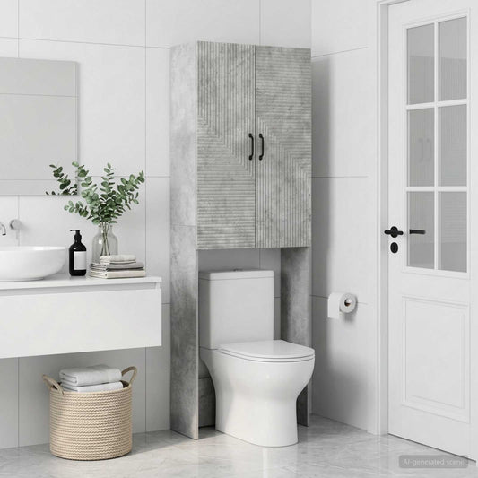 Toilettenschrank HAARLEM Betongrau 66 x 25,5 x 190 cm