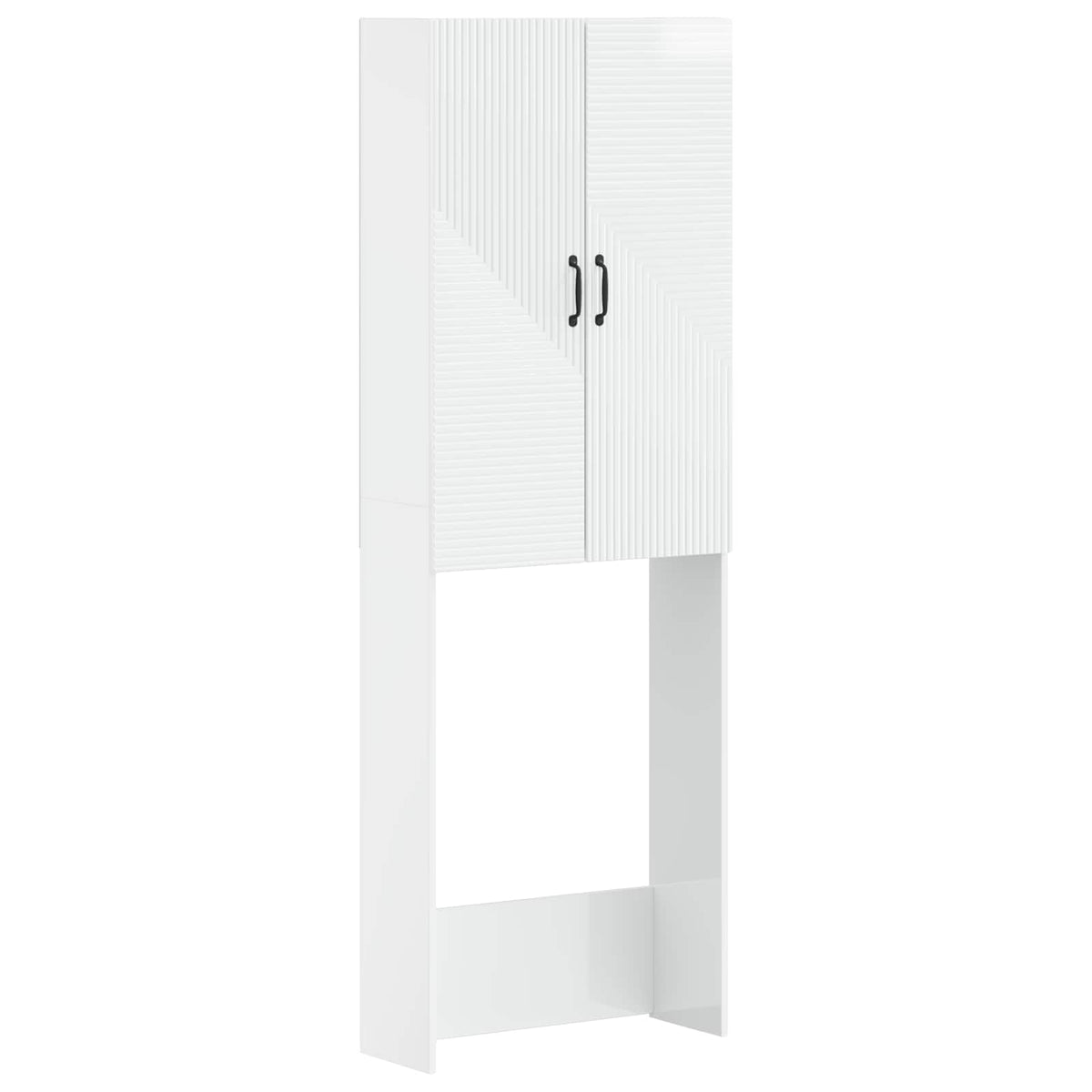Toilettenschrank HAARLEM Hochglanz Weiß 66 x 25,5 x 190 cm