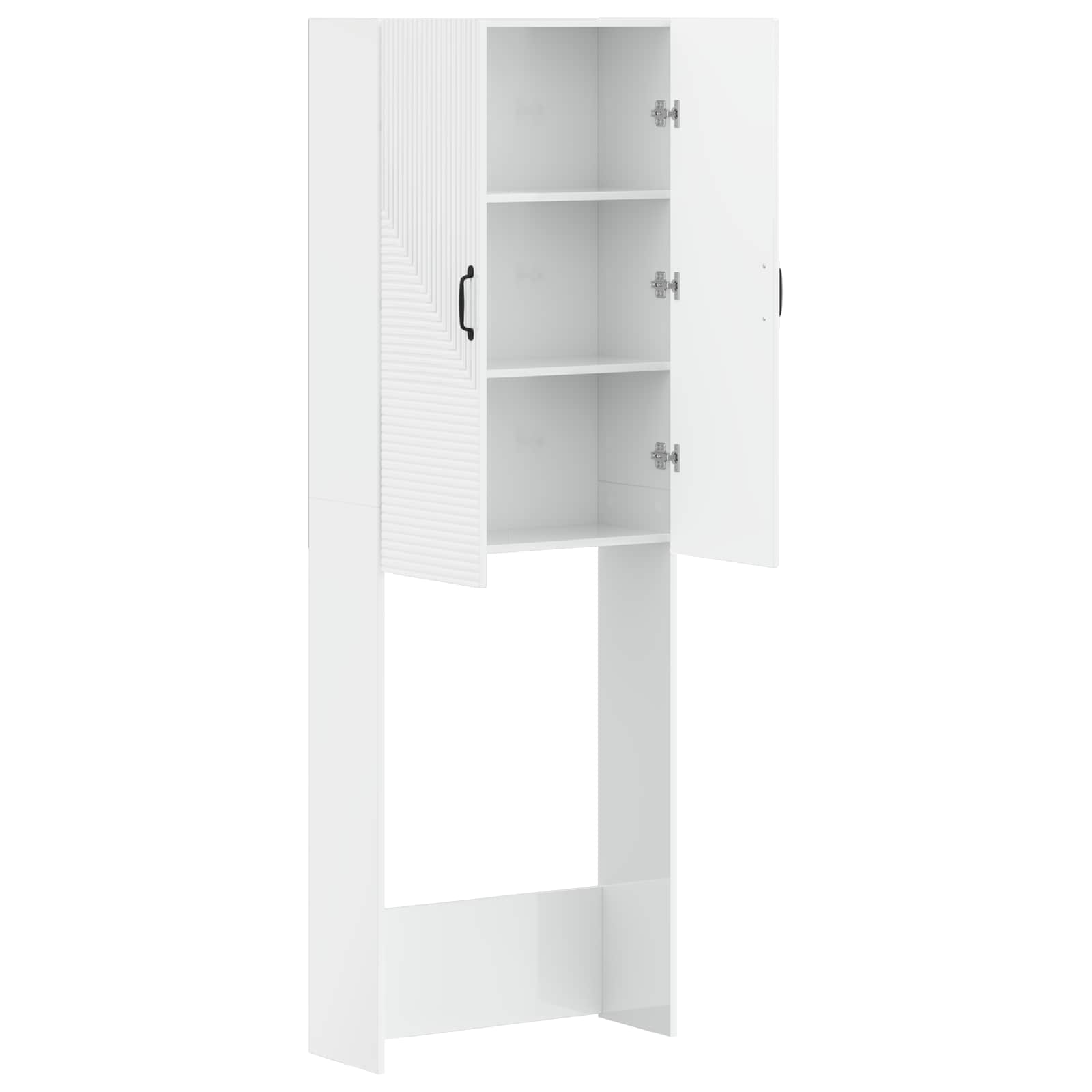 Toilettenschrank HAARLEM Hochglanz Weiß 66 x 25,5 x 190 cm