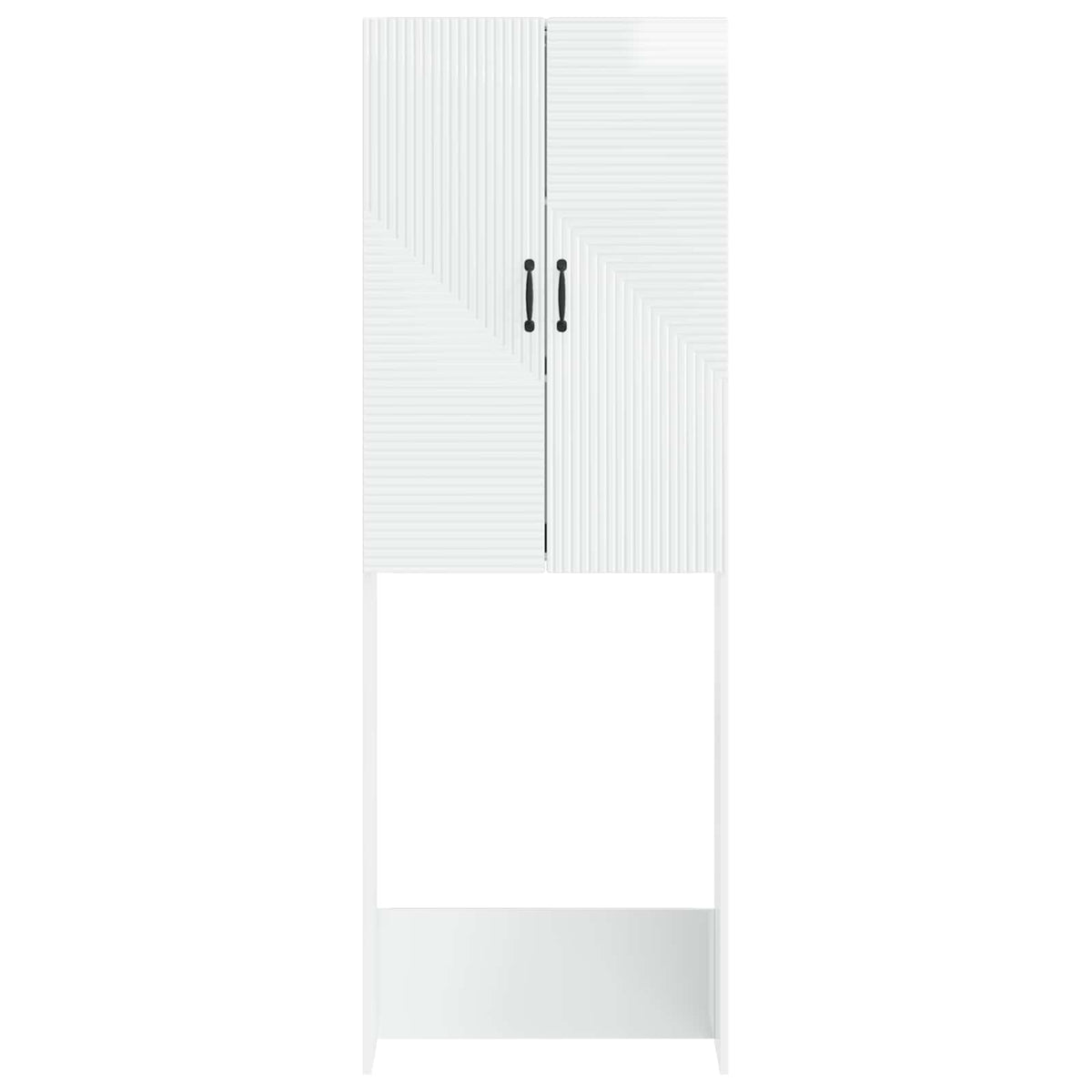 Toilettenschrank HAARLEM Hochglanz Weiß 66 x 25,5 x 190 cm