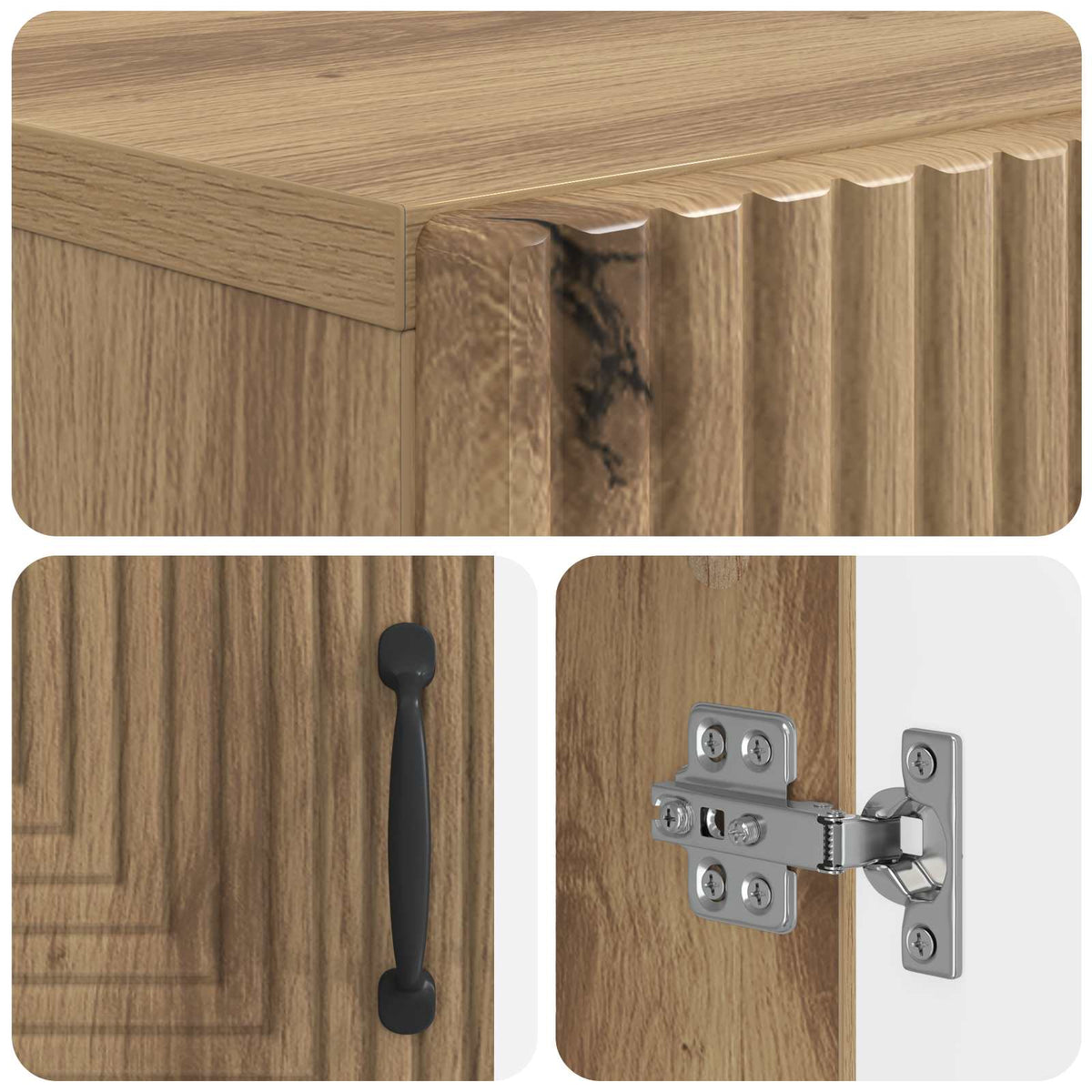 Toilettenschrank HAARLEM Artisan-Eiche 66 x 25,5 x 190 cm