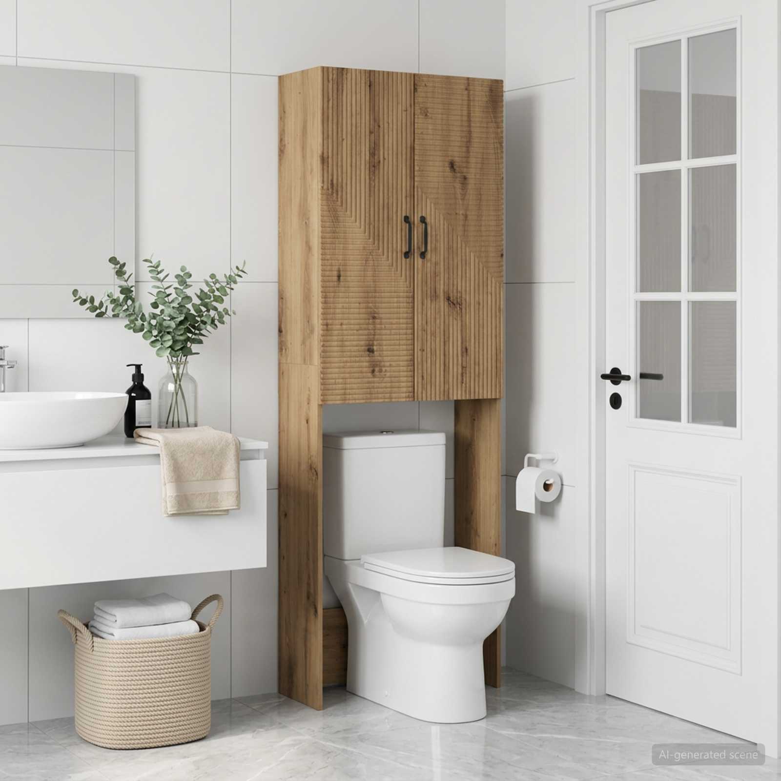 Toilettenschrank HAARLEM Artisan-Eiche 66 x 25,5 x 190 cm
