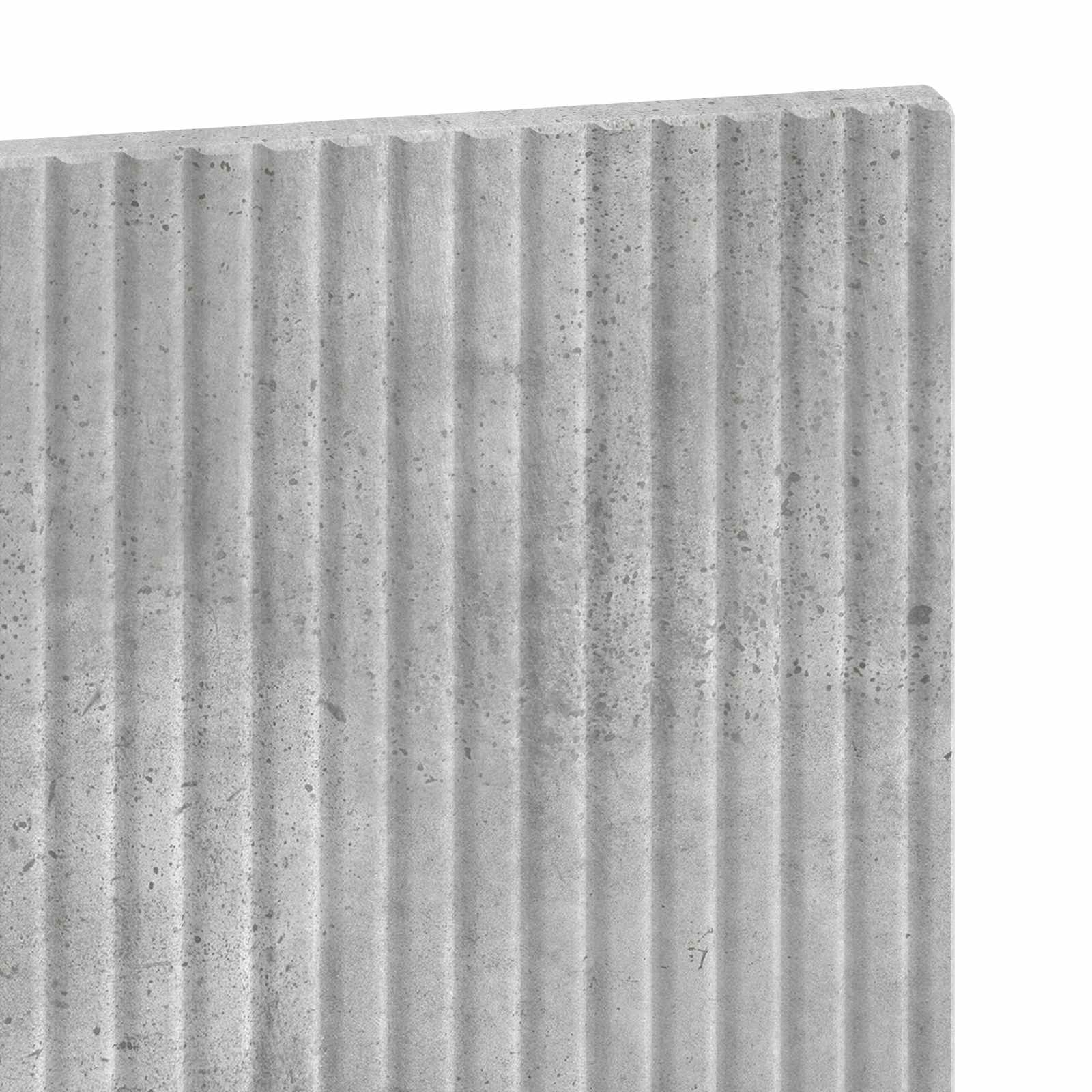 Wandmontiertes Kopfteil HAARLEM Betongrau Holzwerkstoff