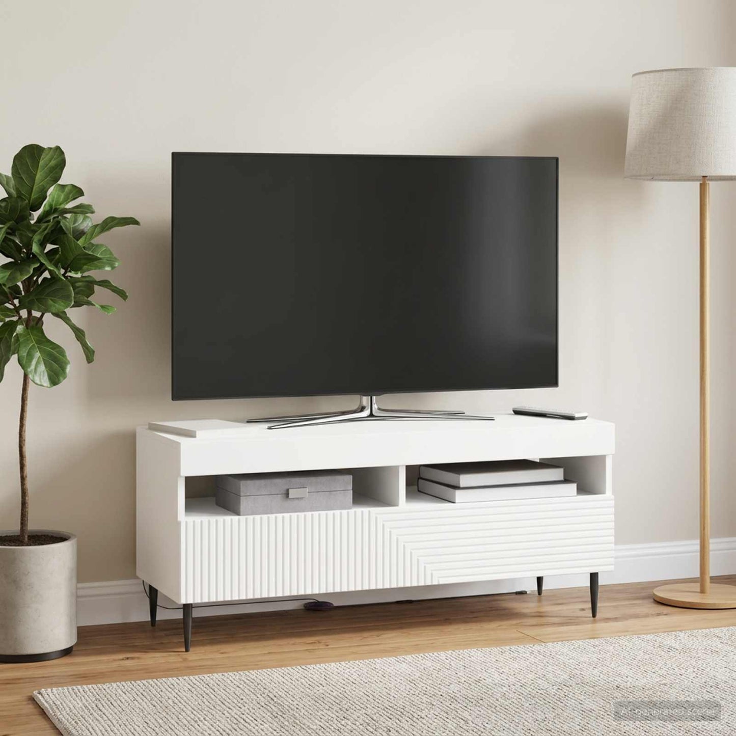 LED-TV-Schrank Weiß Holzwerkstoff