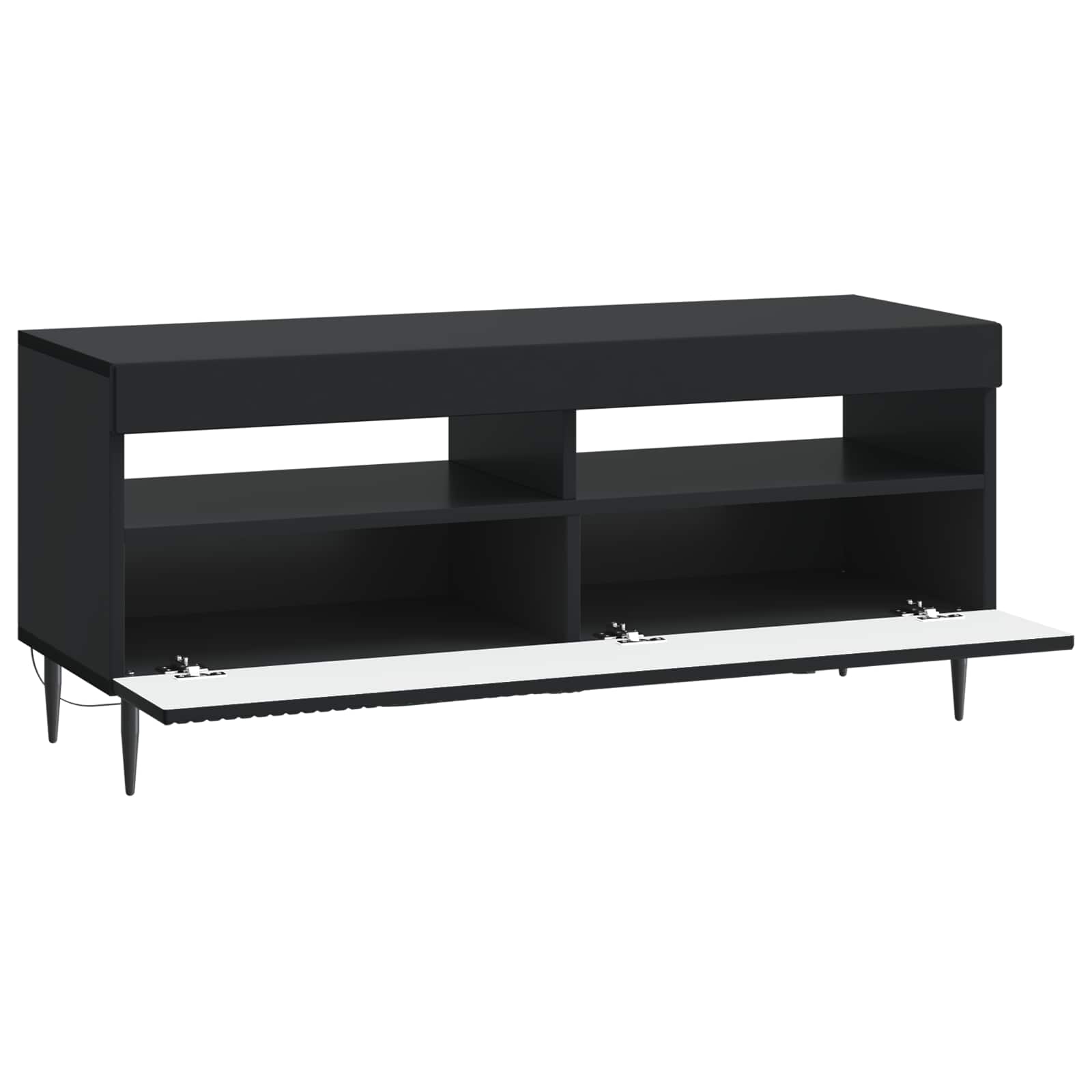 LED-TV-Schrank Schwarz Holzwerkstoff