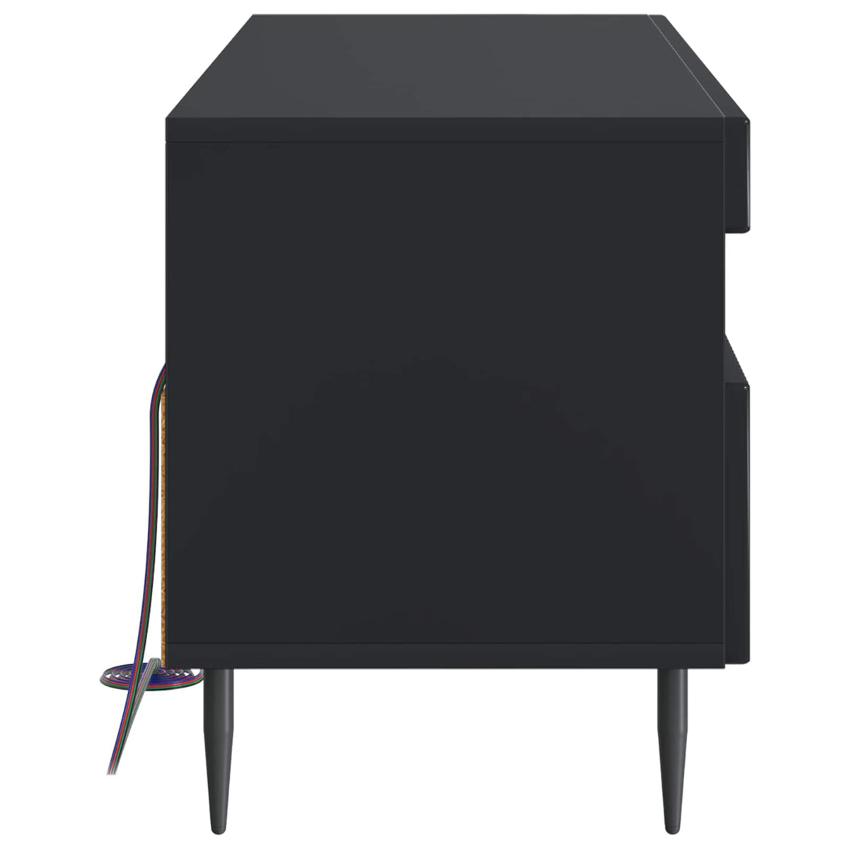 LED-TV-Schrank Schwarz Holzwerkstoff