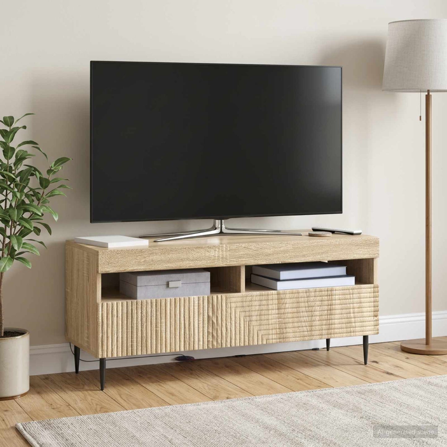 LED-TV-Schrank Sonoma-Eiche Holzwerkstoff