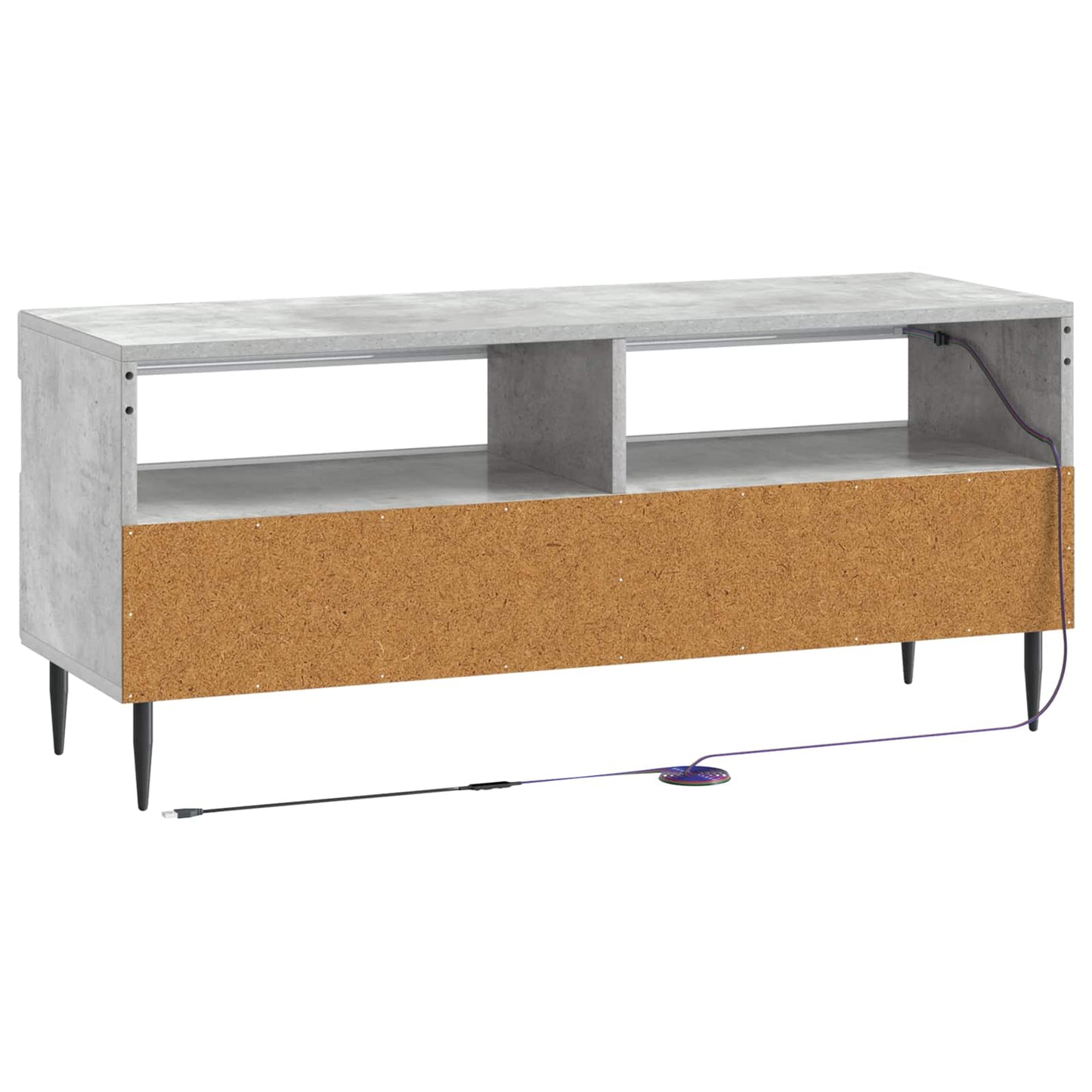 LED-TV-Schrank Betongrau Holzwerkstoff