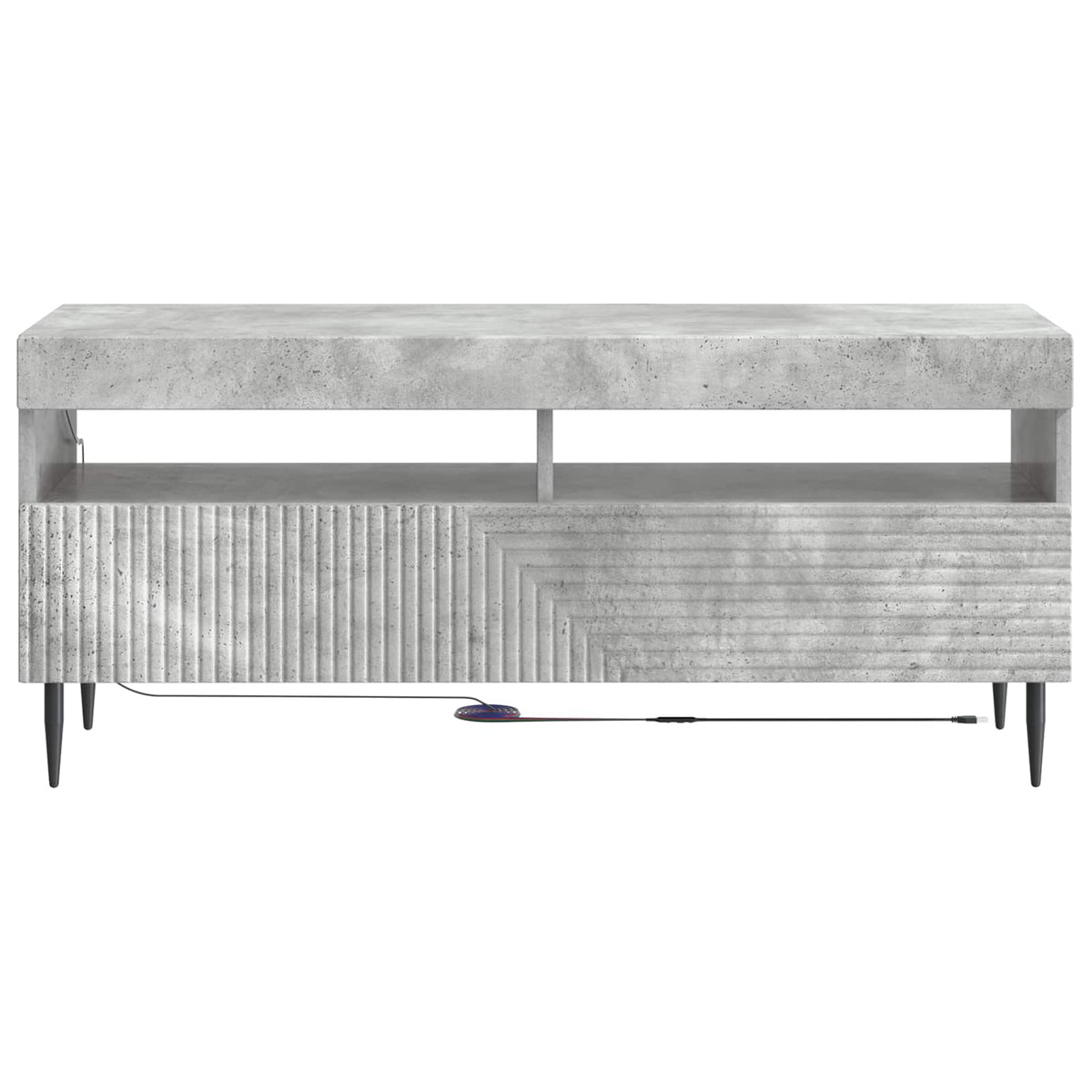 LED-TV-Schrank Betongrau Holzwerkstoff