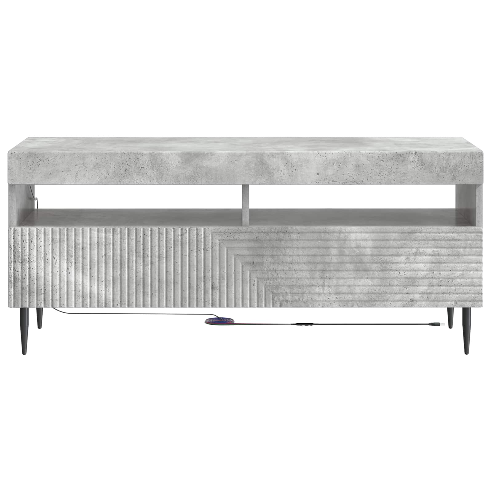 LED-TV-Schrank Betongrau Holzwerkstoff